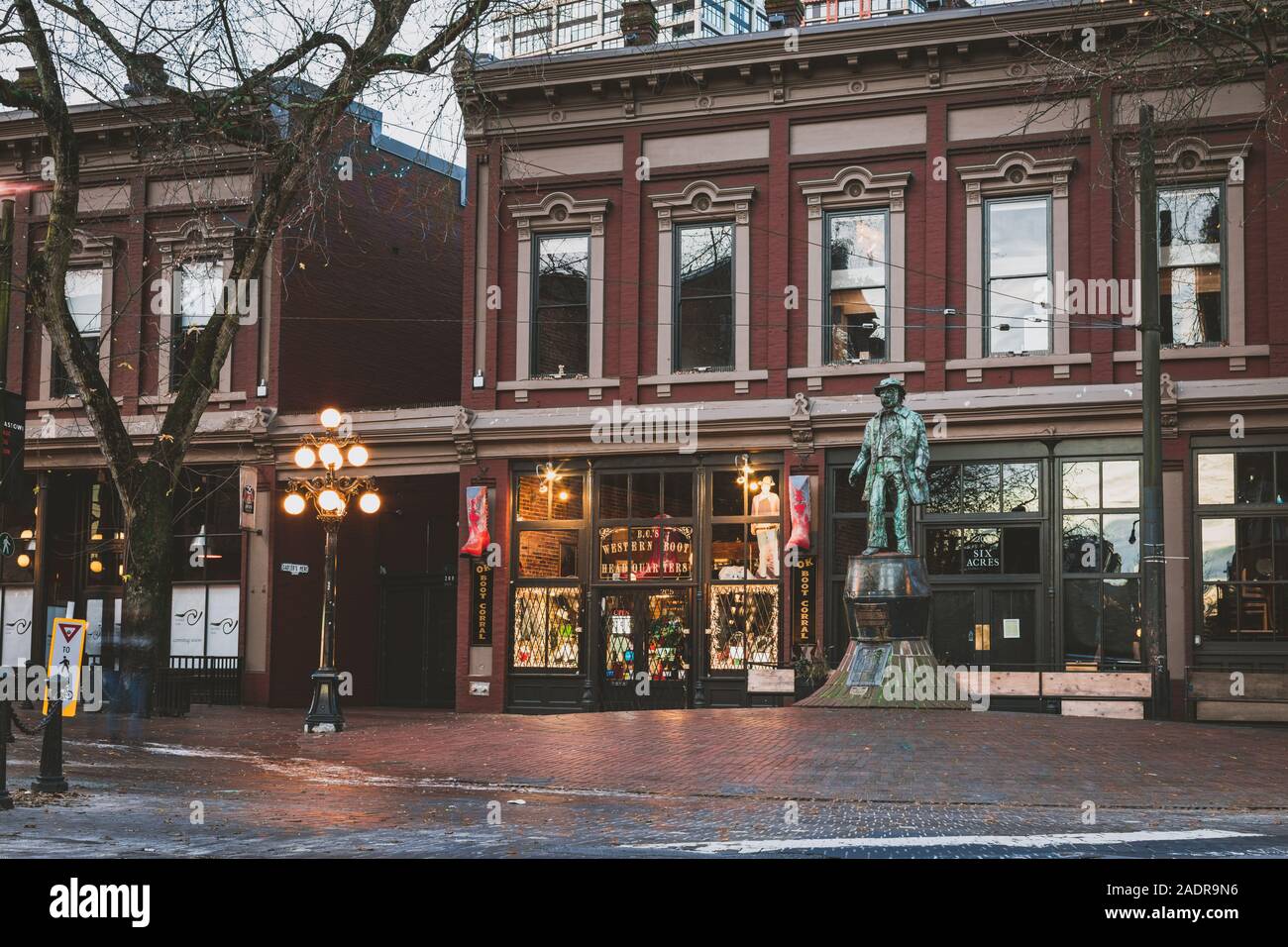 Vancouver, Colombie-Britannique - Dec 3, 2019 : La statue de Gassy Jack dans le quartier de Gastown Vancouver Banque D'Images