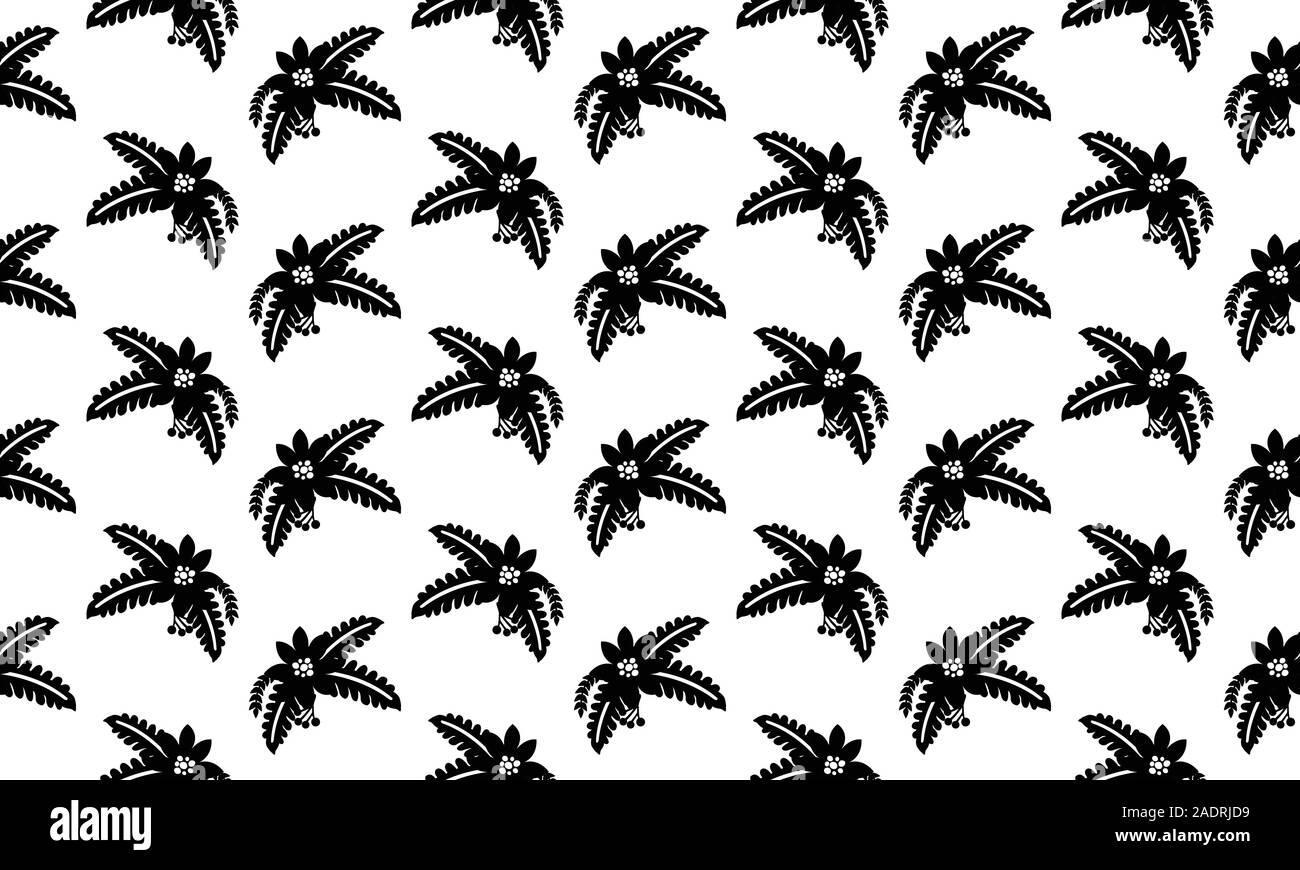 Motif floral de Noël parfait, texture fleur noire. Illustration de Vecteur