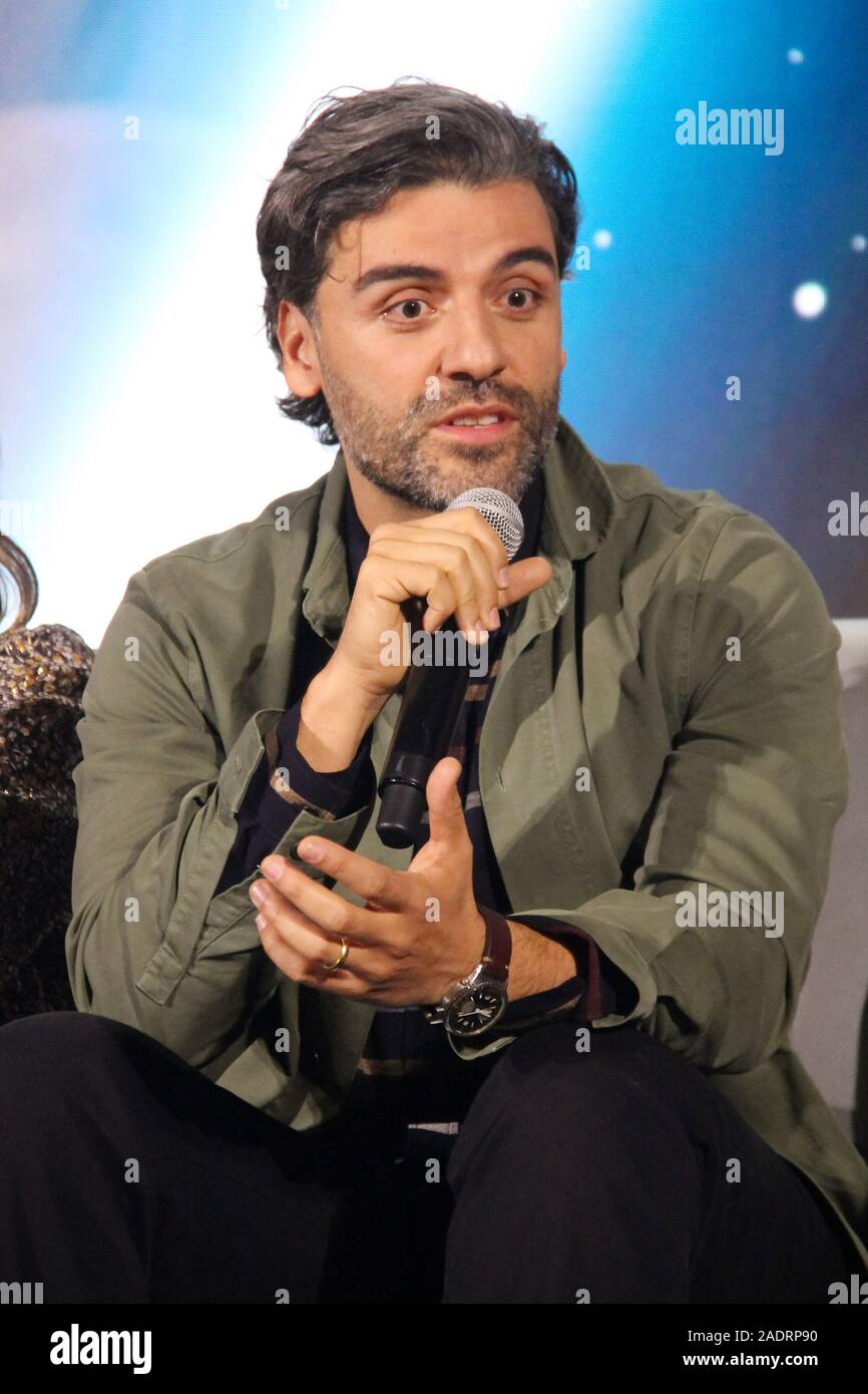 Oscar Isaac 12/04/2019 'Star Wars : La montée de l'Skywalker' conférence de presse tenue à Pasadena, CA. Photo par I. Hasegawa / HNW / PictureLux Banque D'Images