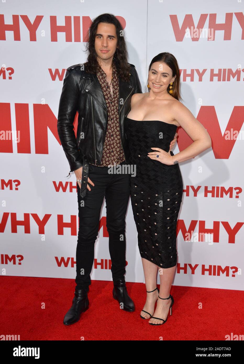 LOS ANGELES, CA. 17 décembre 2016 : Nick Simmons & Simmons Sophie - enfants de star KISS Gene Simmons - lors de la première mondiale de 'pourquoi lui ?' au Regency Bruin Theatre, Westwood. © 2016 Paul Smith / Featureflash Banque D'Images