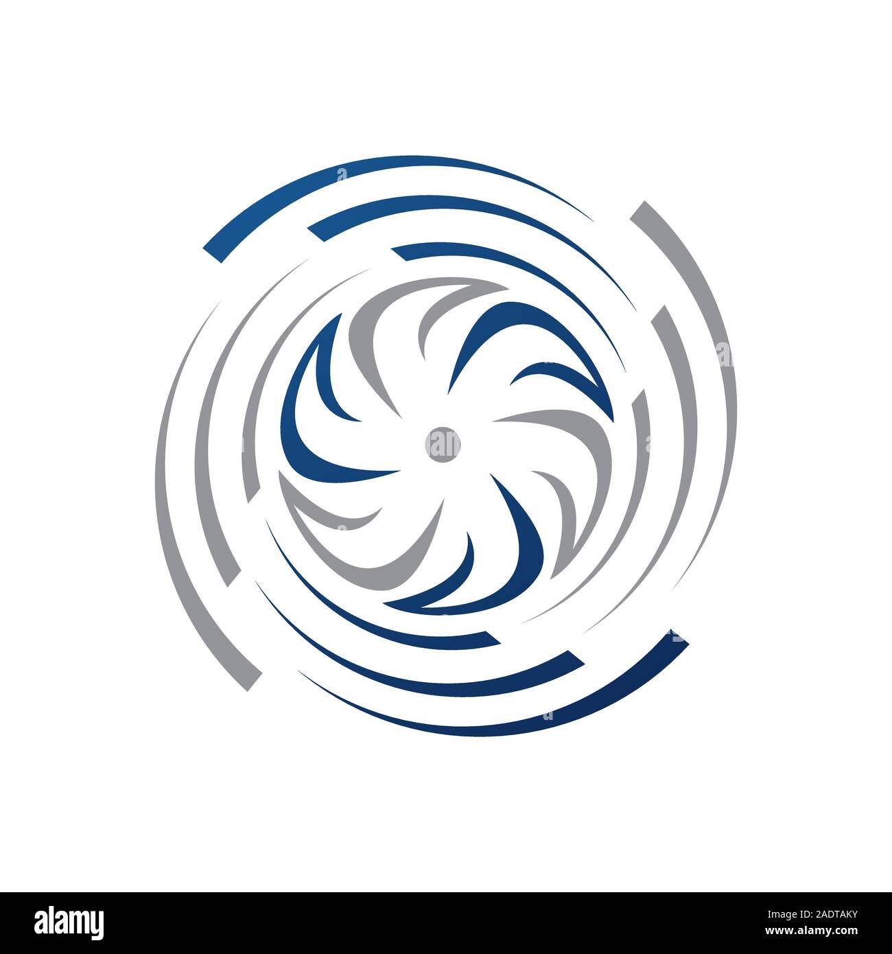 La rotation de l'éolienne de l'eau logo design illustrations vectorielles. circle spinning turbine turbulence symbole. Illustration de Vecteur