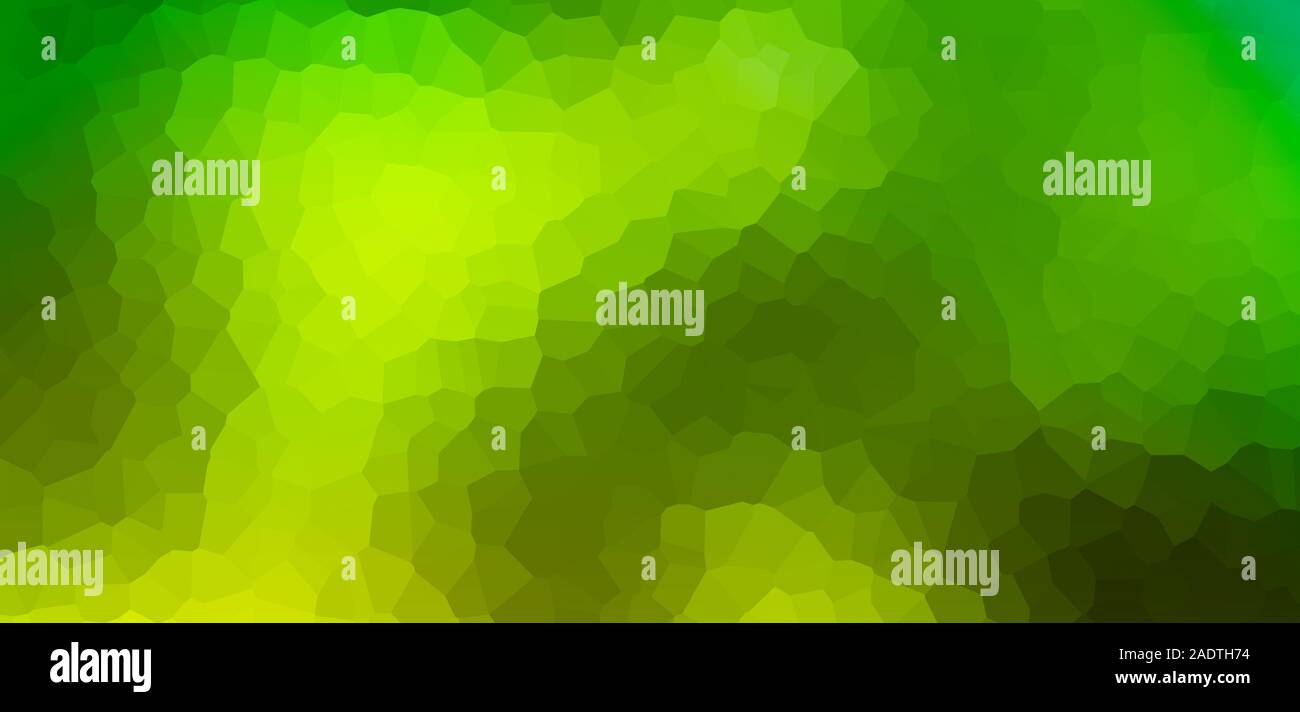 Abstract texture carreaux de mosaïque . Géométriques colorés en vert et jaune cellules polygone . Motif de grille . Arrière-plan des formes géométriques. Banque D'Images