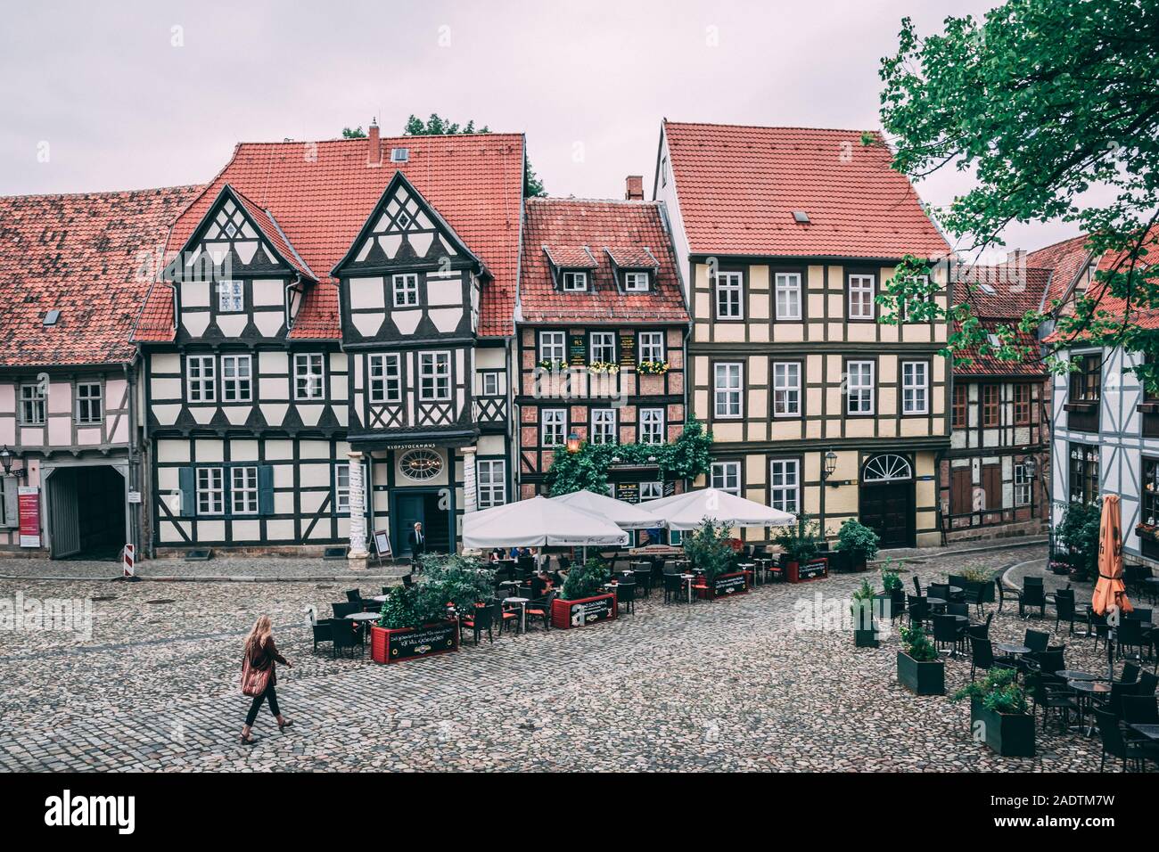 Vue d'un village perdu dans la région de Harz Banque D'Images