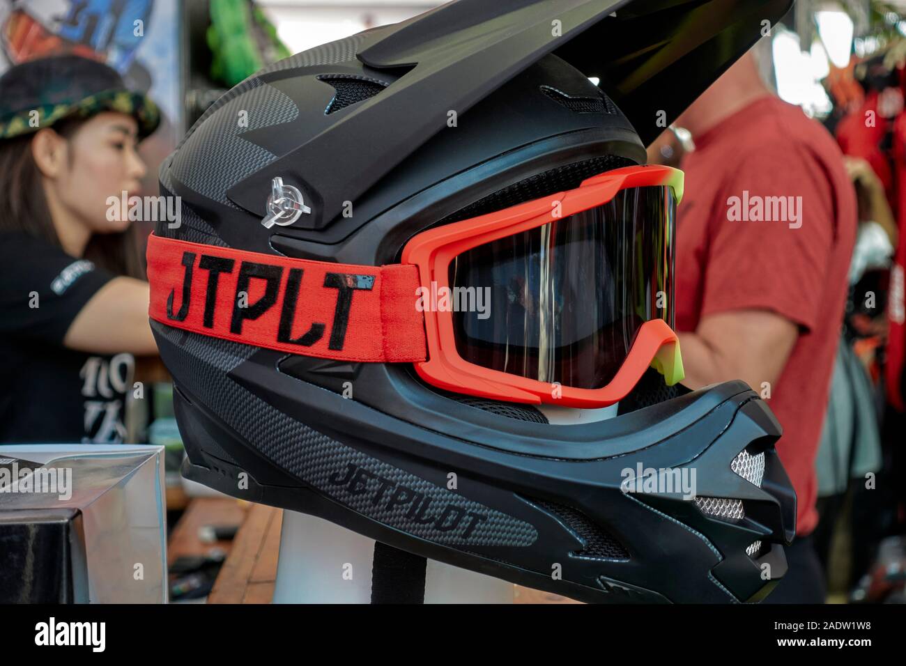 Casque de sécurité sport- facial, de la protection de la tête pour le jet ski, moto, moto ou rider Banque D'Images