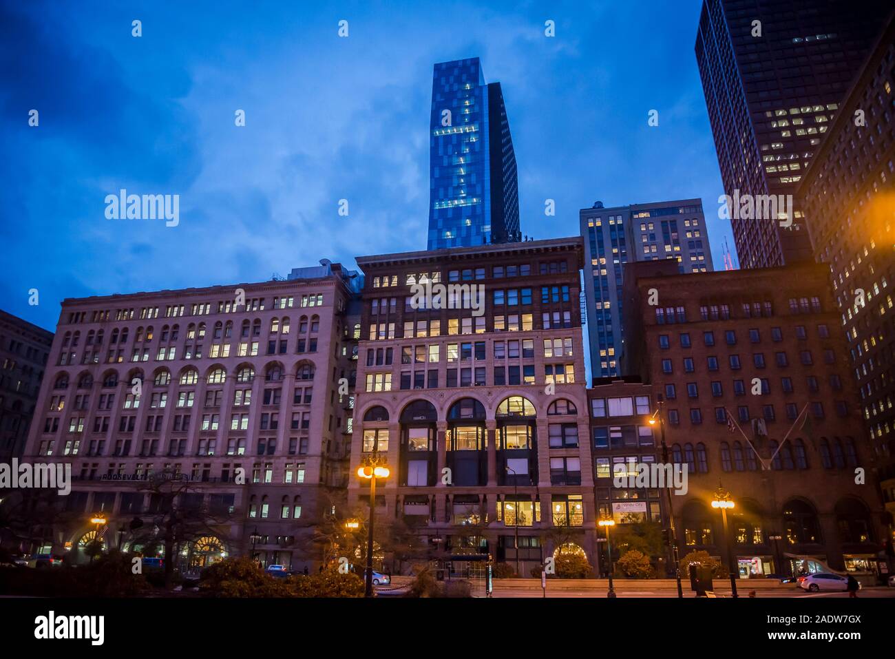 South Michigan Ave, Chicago, Illinois, États-Unis Banque D'Images