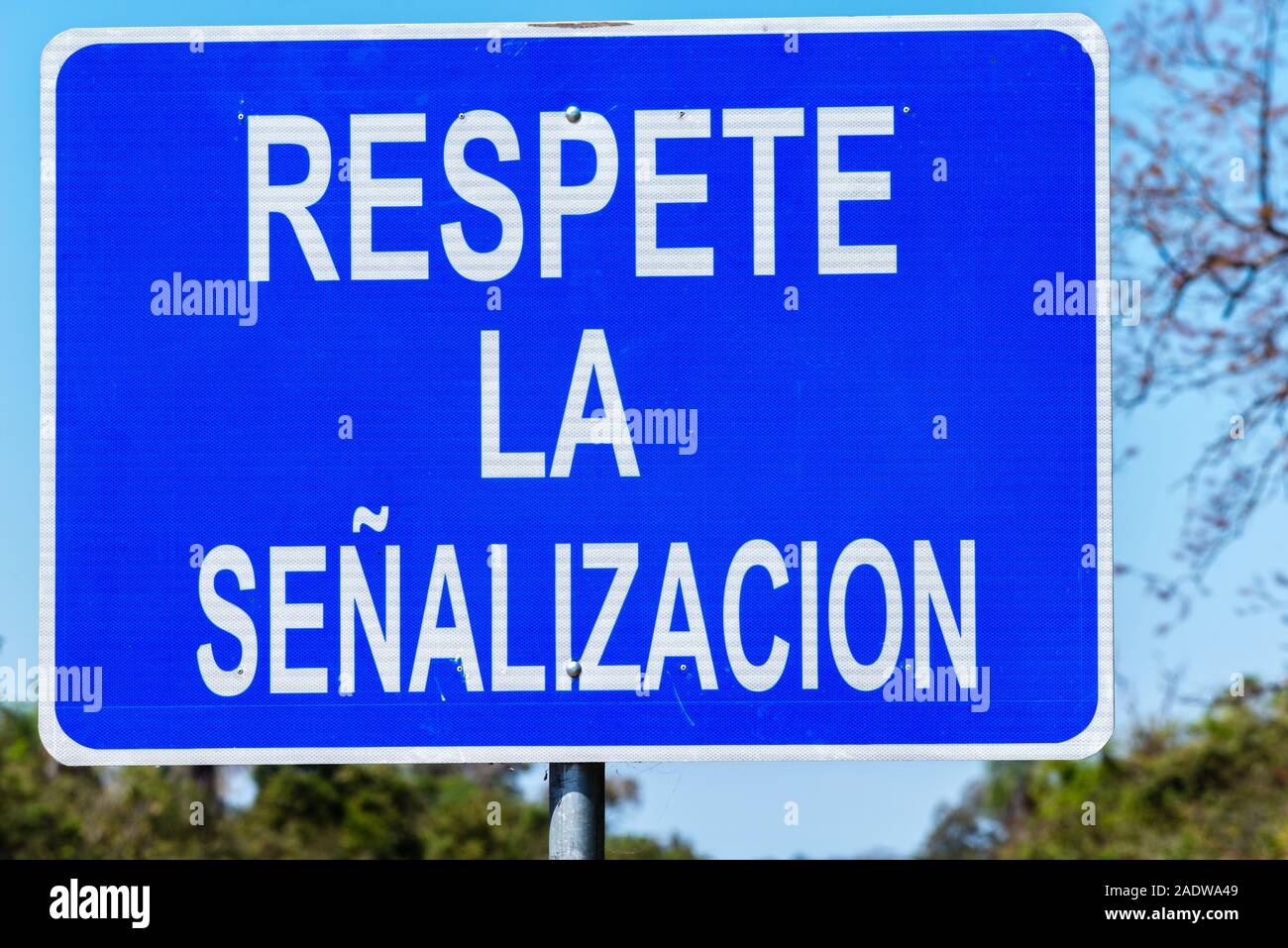 Panneau de signalisation, la Bolivie, l'Amérique latine Banque D'Images Panneau de signalisation, la Bolivie, l'Amérique latine Banque D'Images