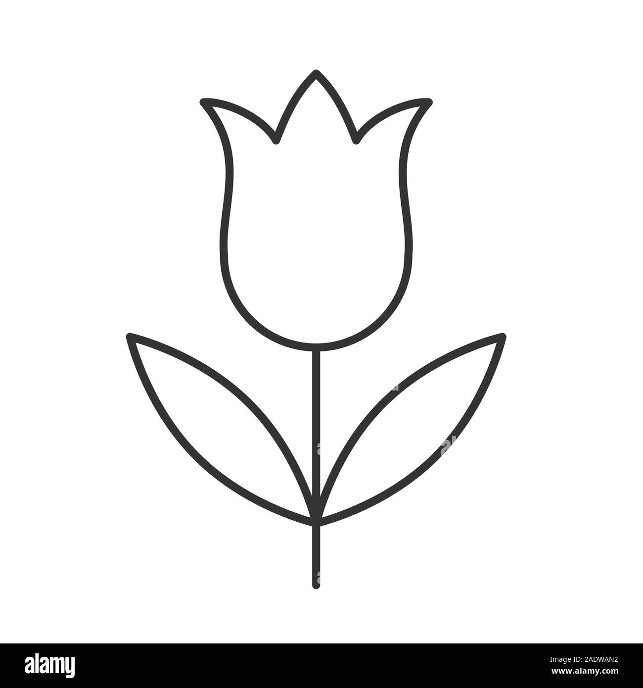 Tulip icône linéaire. Fine ligne illustration. Symbole de contour. Dessin vectoriel aperçu isolés Illustration de Vecteur