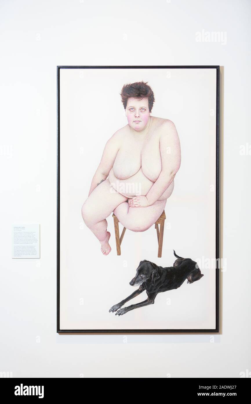 Edinburgh, Ecosse, Royaume-Uni. 5 déc 2019. BP Portrait Award affichage à la National Portrait Gallery d'Edimbourg. La peinture de Emma Hopkins appelé : Sophie et Carla la peinture. Credit : Pako Mera/Alamy Live News Banque D'Images