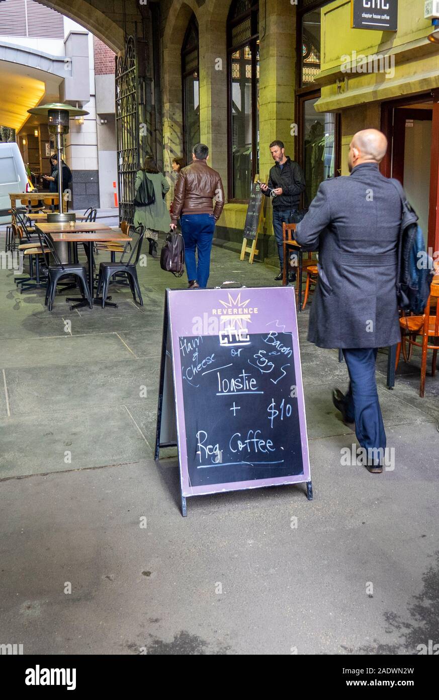 Chapter House Coffee shop restaurant Victoria de Melbourne en Australie. Banque D'Images
