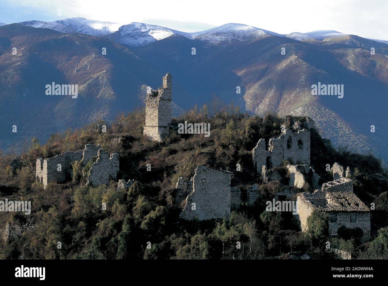 L'Italie, les Abruzzes, scanno, frattura vecchia Banque D'Images