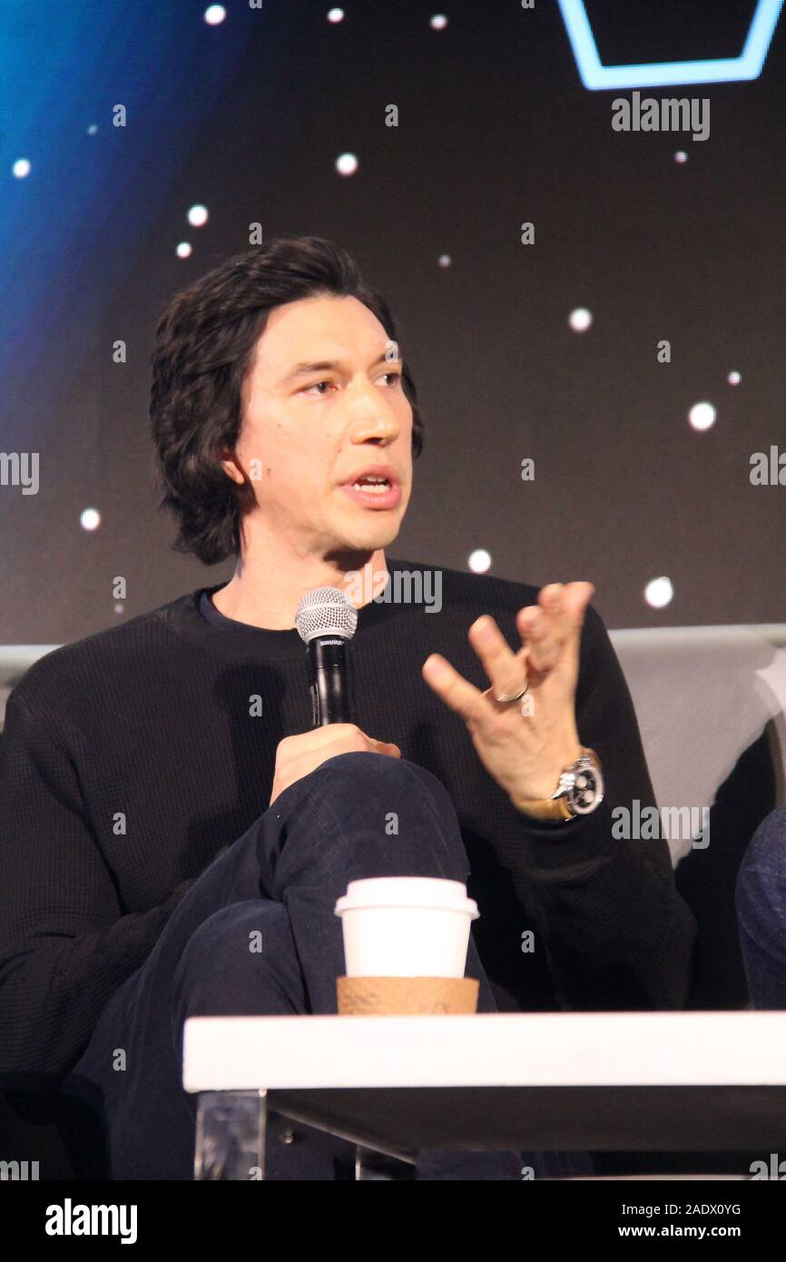 Los Angeles, USA. 08Th Nov, 2019. 12/04/2019 Adam Driver "Star Wars : La montée de l'Skywalker" Conférence de presse tenue à Pasadena, CA Crédit : Cronos/Alamy Live News Banque D'Images