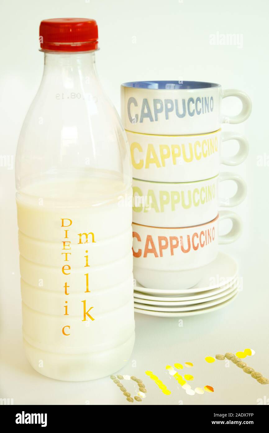 Cappuccino faite avec du lait faible en gras Banque D'Images