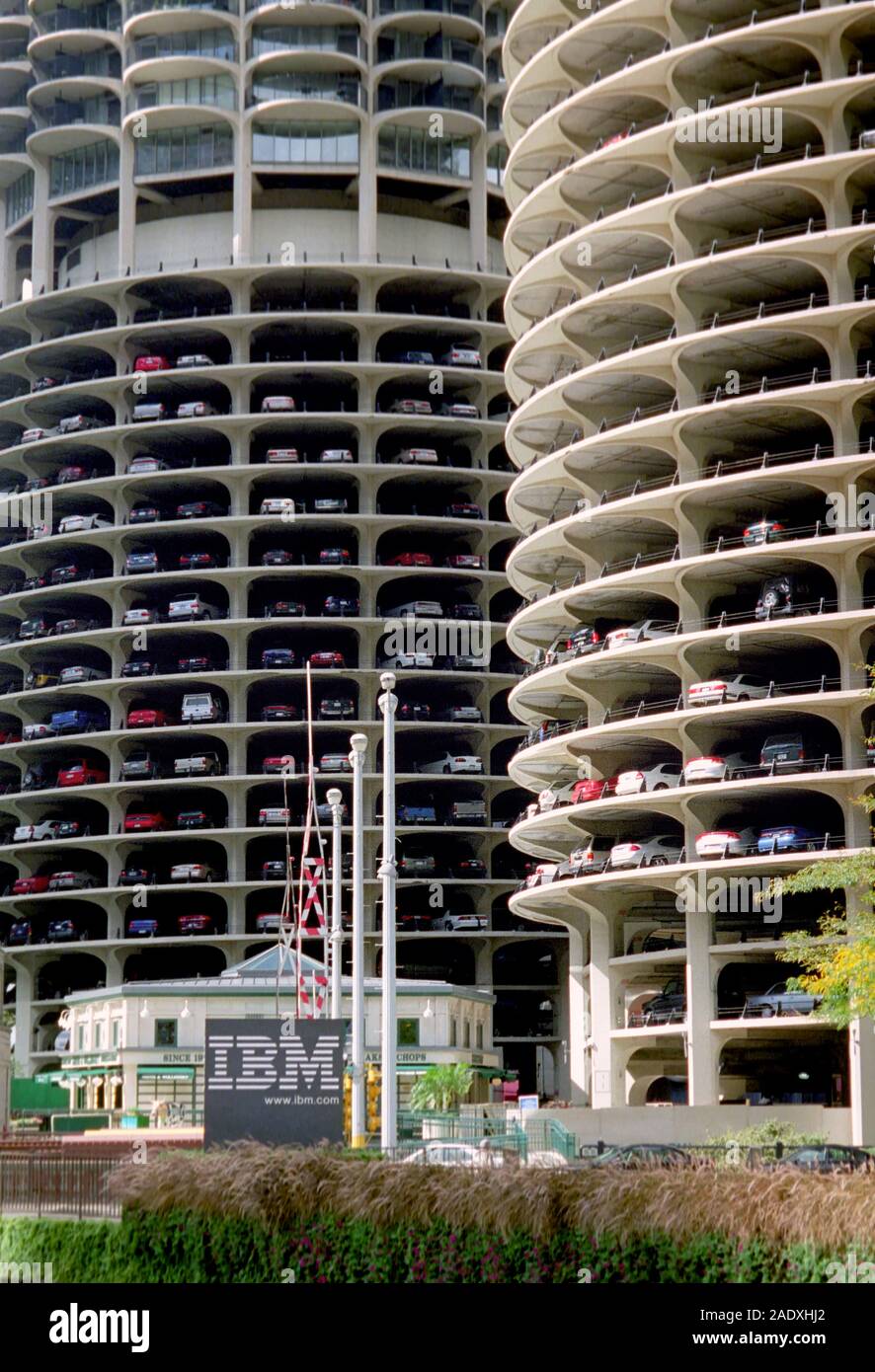 Le Marina City Parking Tower à Chicago, États-Unis Banque D'Images