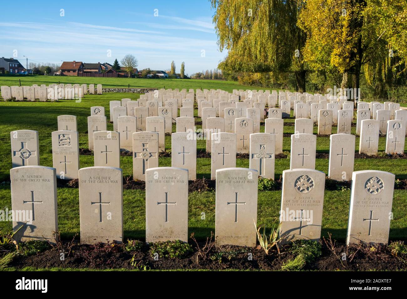 Cimetière de Wytschaete, Ypres, Flandre Banque D'Images