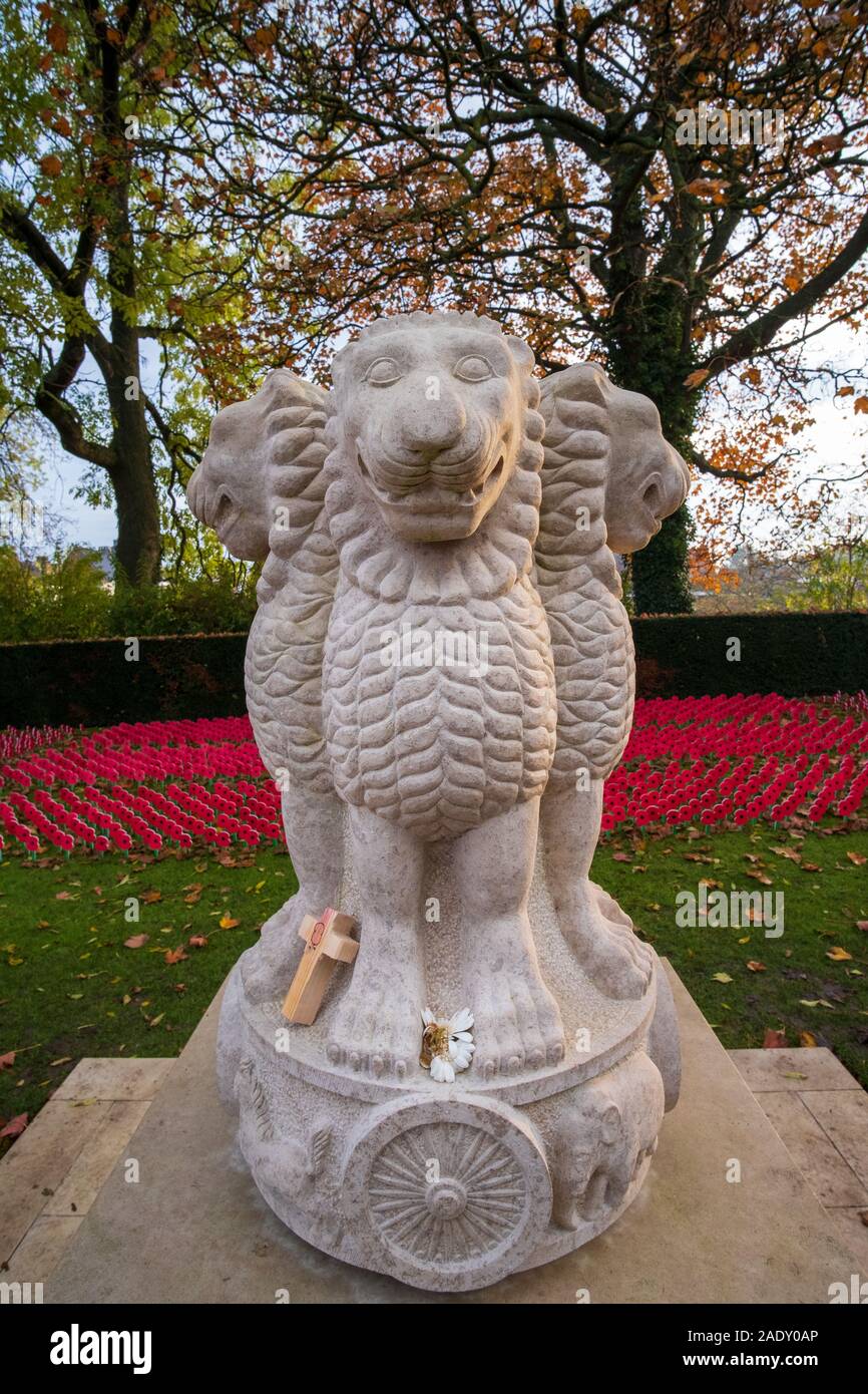 Les forces indiennes au Mémorial de la Porte de Menin, Ypres Banque D'Images