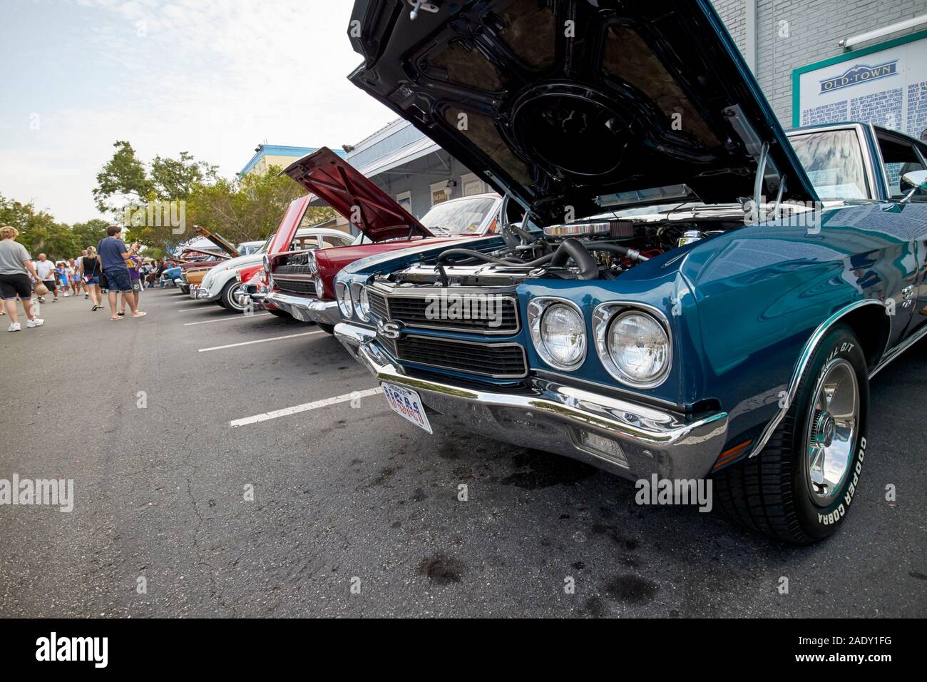 454 big block chevy vieux classique à moteur vintage car vieille ville kissimmee florida usa Banque D'Images