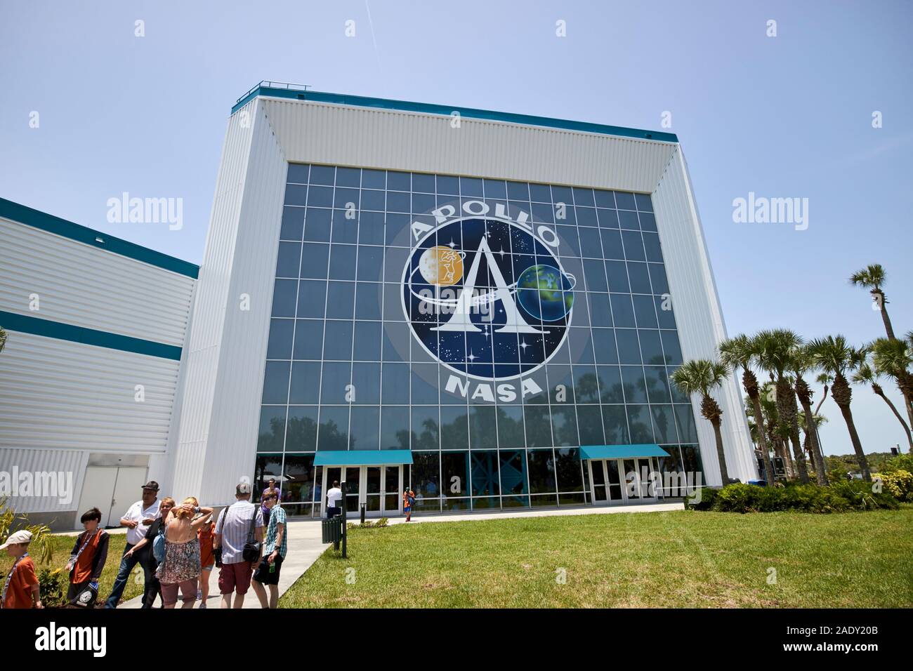 Saturn v d'APOLLO Centre building au centre spatial Kennedy en Floride usa Banque D'Images
