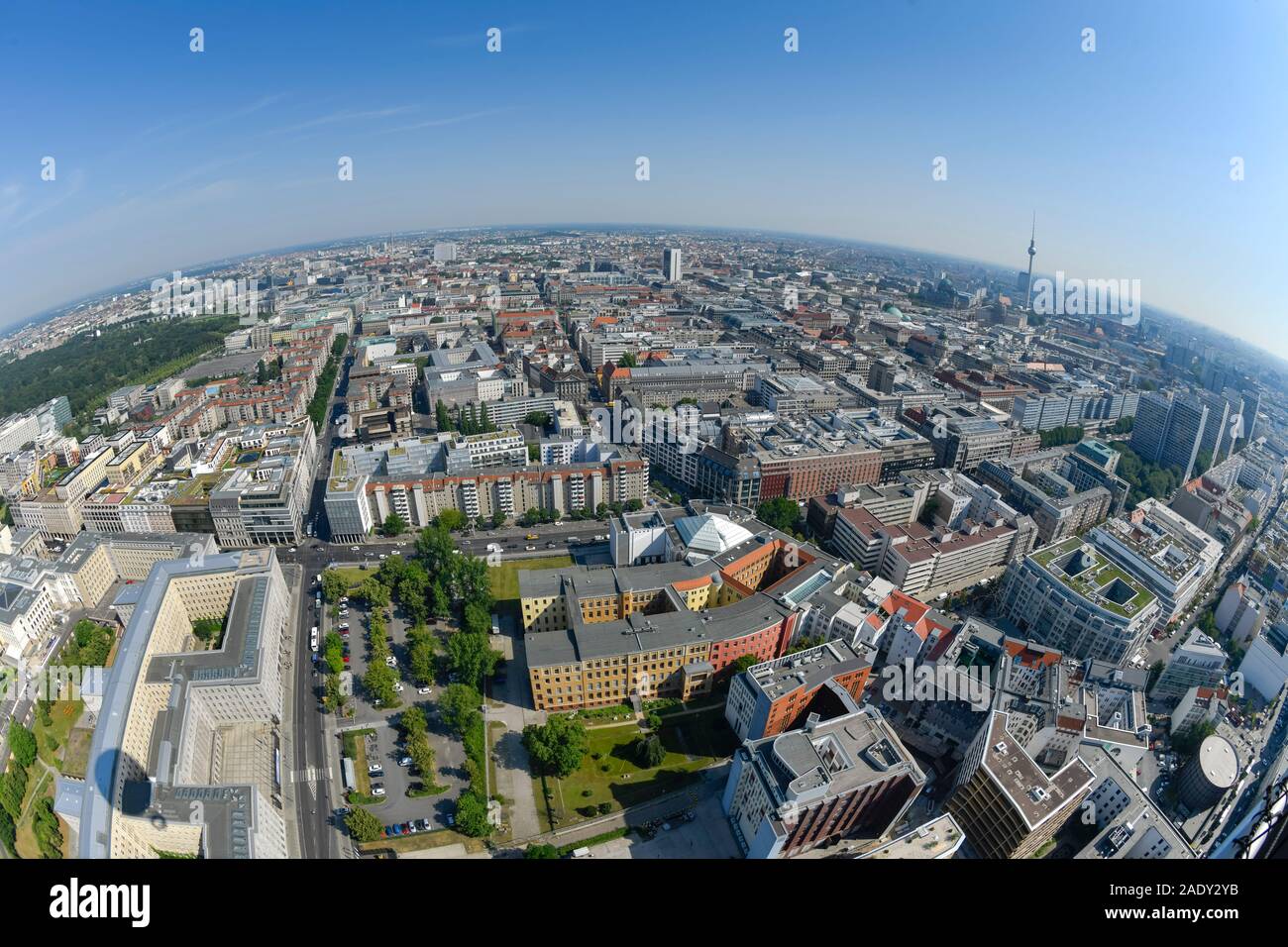 Stadtpanorama, Leipziger Straße, Mitte, Berlin, Deutschland Banque D'Images