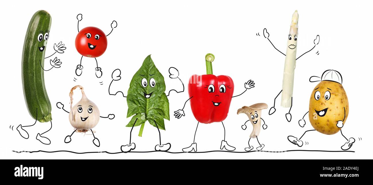 Légumes Biologiques, la bande dessinée Banque D'Images