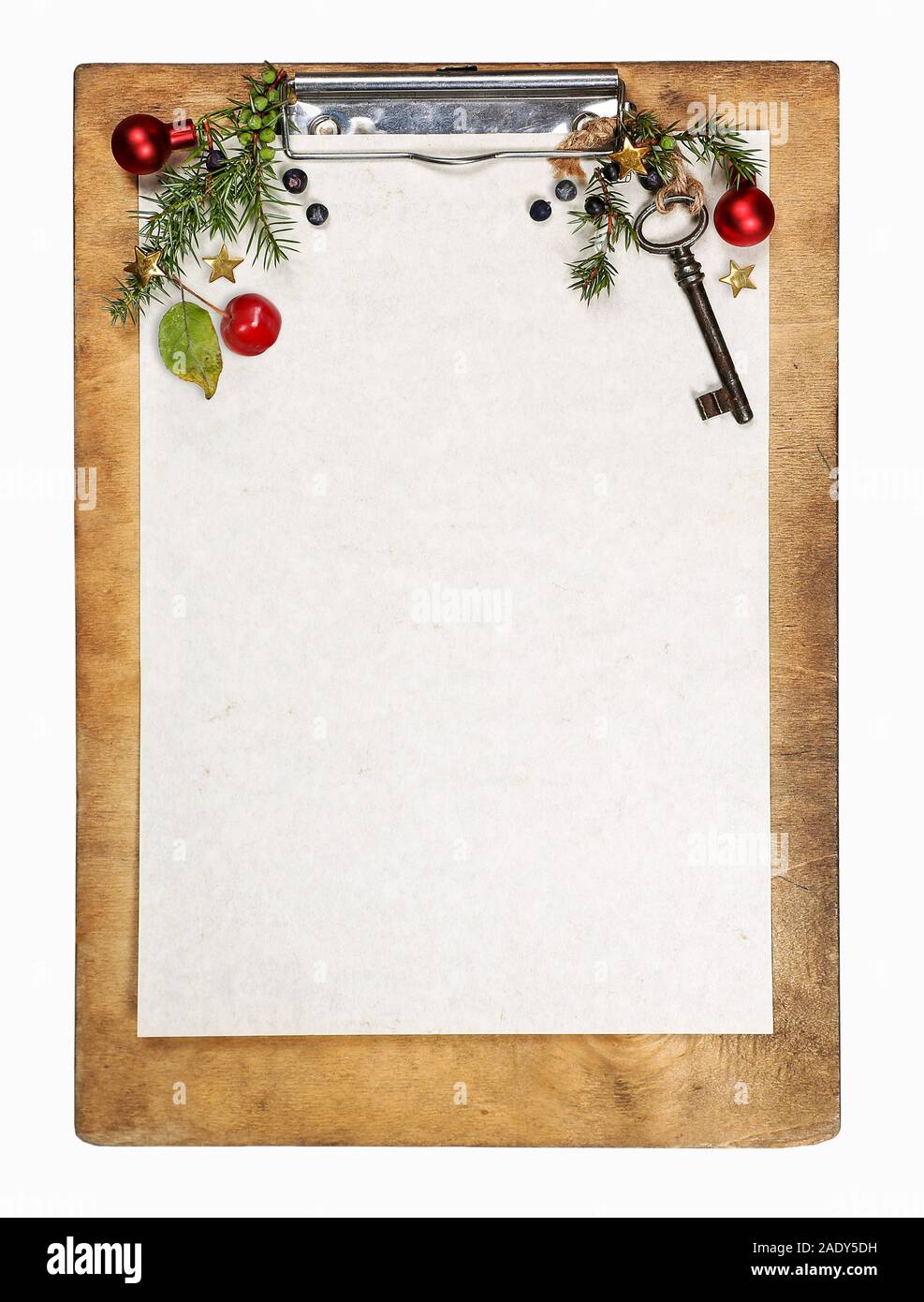 Presse-papiers avec le papier, copy space Banque D'Images