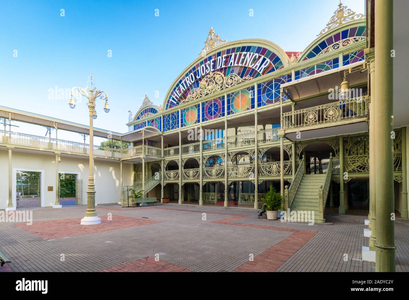 Scènes du théâtre José de Alencar dans la ville Centre de Fortaleza Brésil Banque D'Images