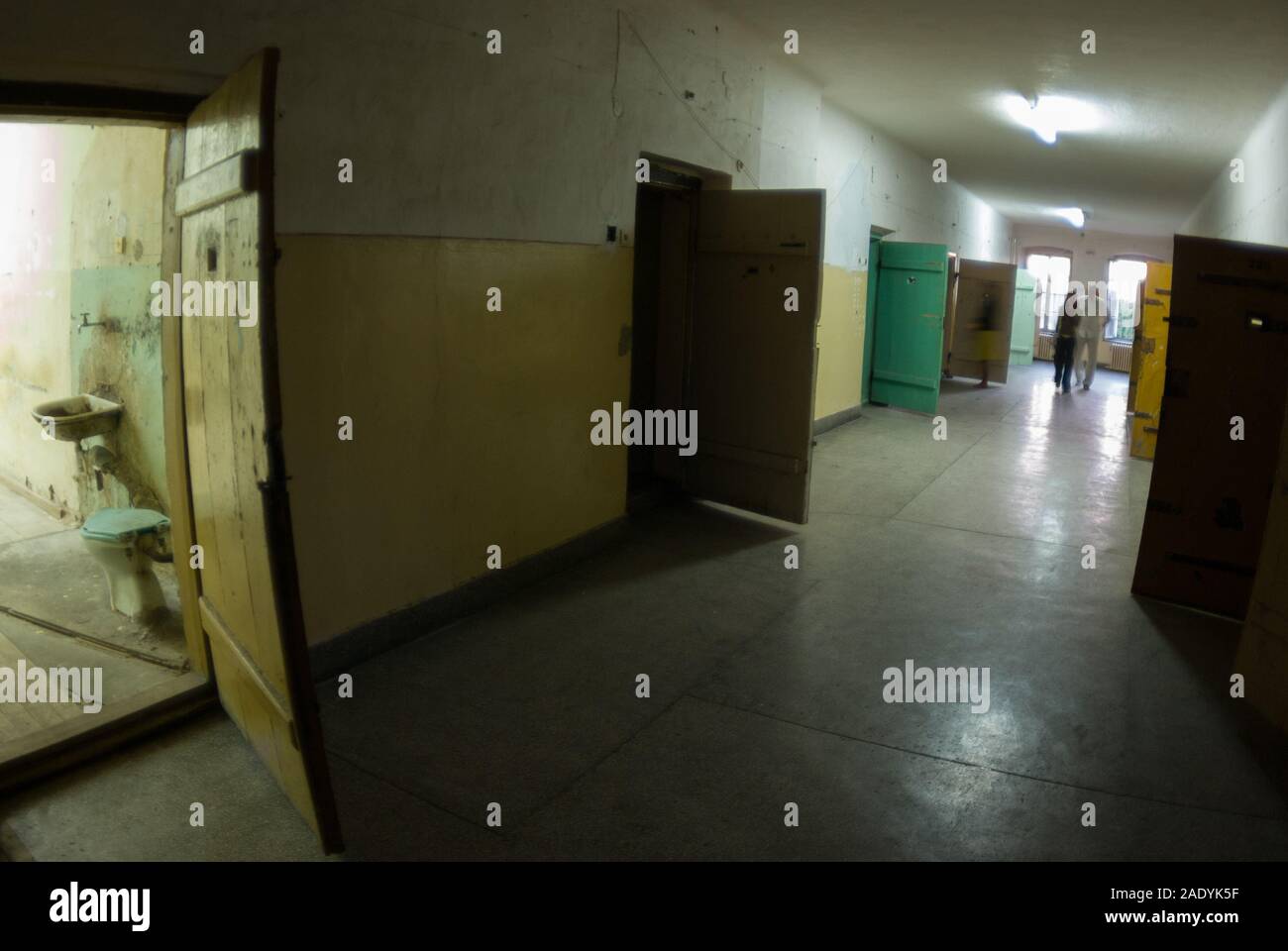 Ancienne prison, centre d'internement des opposants anti-communiste à Łęczyca, Pologne Banque D'Images