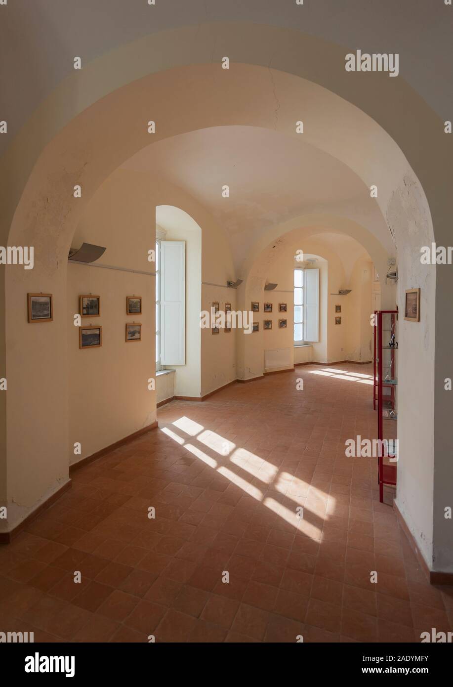 Casina Vanvitelliana, pavillon de chasse royal,1764 par Luigi Vanvitelli, Interiors, lac Fusaro, Bacoli, Pozzuoli, Naples, Campanie, Italie, UNION EUROPÉENNE Banque D'Images