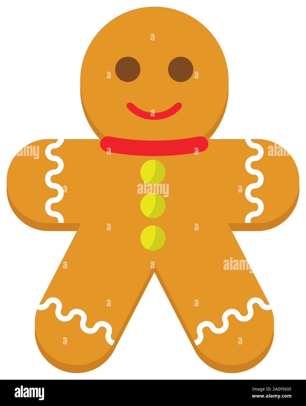 Gingerbread Man isolés icône cookie Illustration de Vecteur