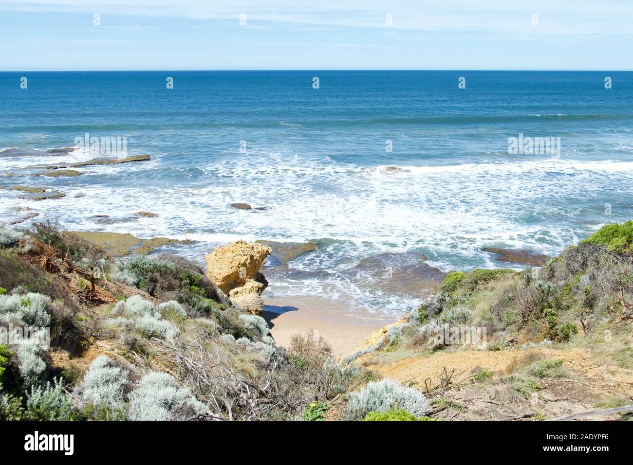 Belvédère de la Great Ocean Road, une destination australienne iconique. Banque D'Images