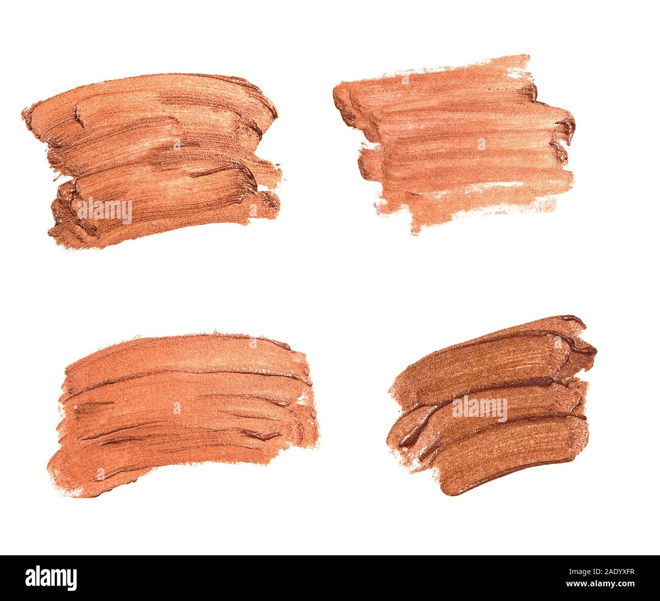 Ensemble de bronze brillant pinceau d'paior cosmetics Banque D'Images