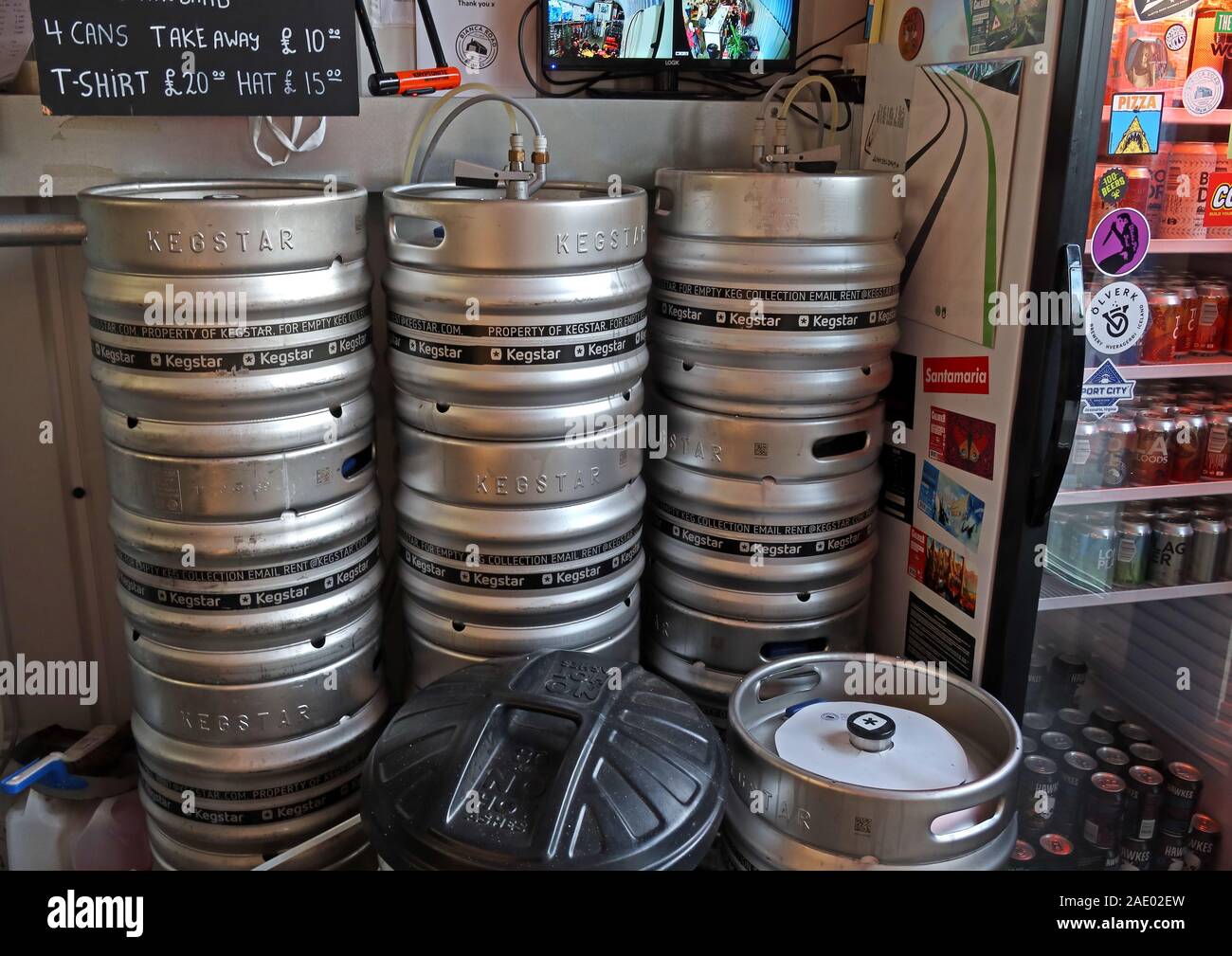 Kegstar, kegs, bar à bières artisanales, Bermonsey, bar à bières artisanales, brasserie Bianca Road, sud de Londres, Angleterre, Royaume-Uni Banque D'Images