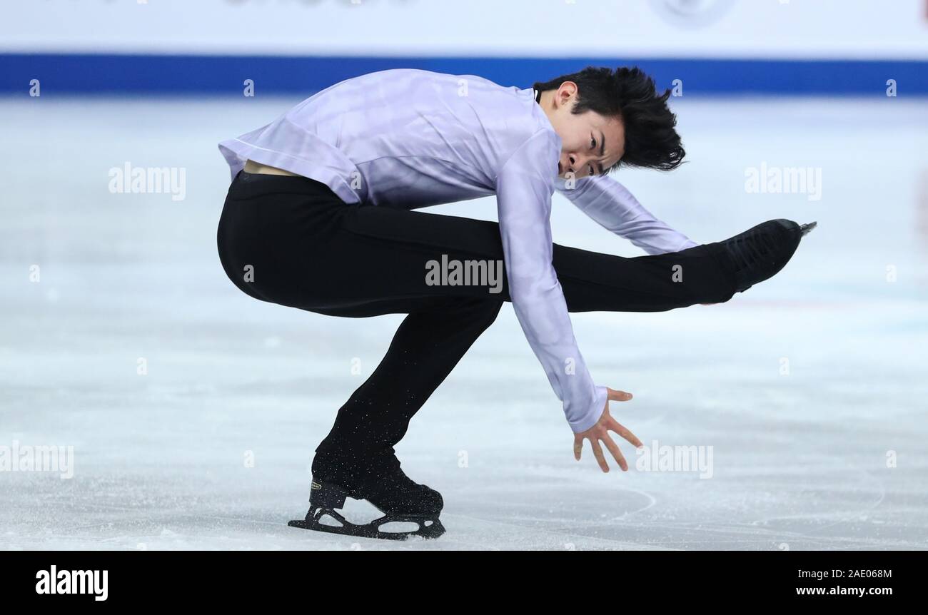 Turin, Italie. 5 déc, 2019. Nathan Chen des États-Unis au cours de la concurrence le programme court à la ISU Grand Prix of Figure Skating Final 2019 à Turin, Italie, 5 décembre 2019. Credit : Cheng Tingting/Xinhua/Alamy Live News Banque D'Images