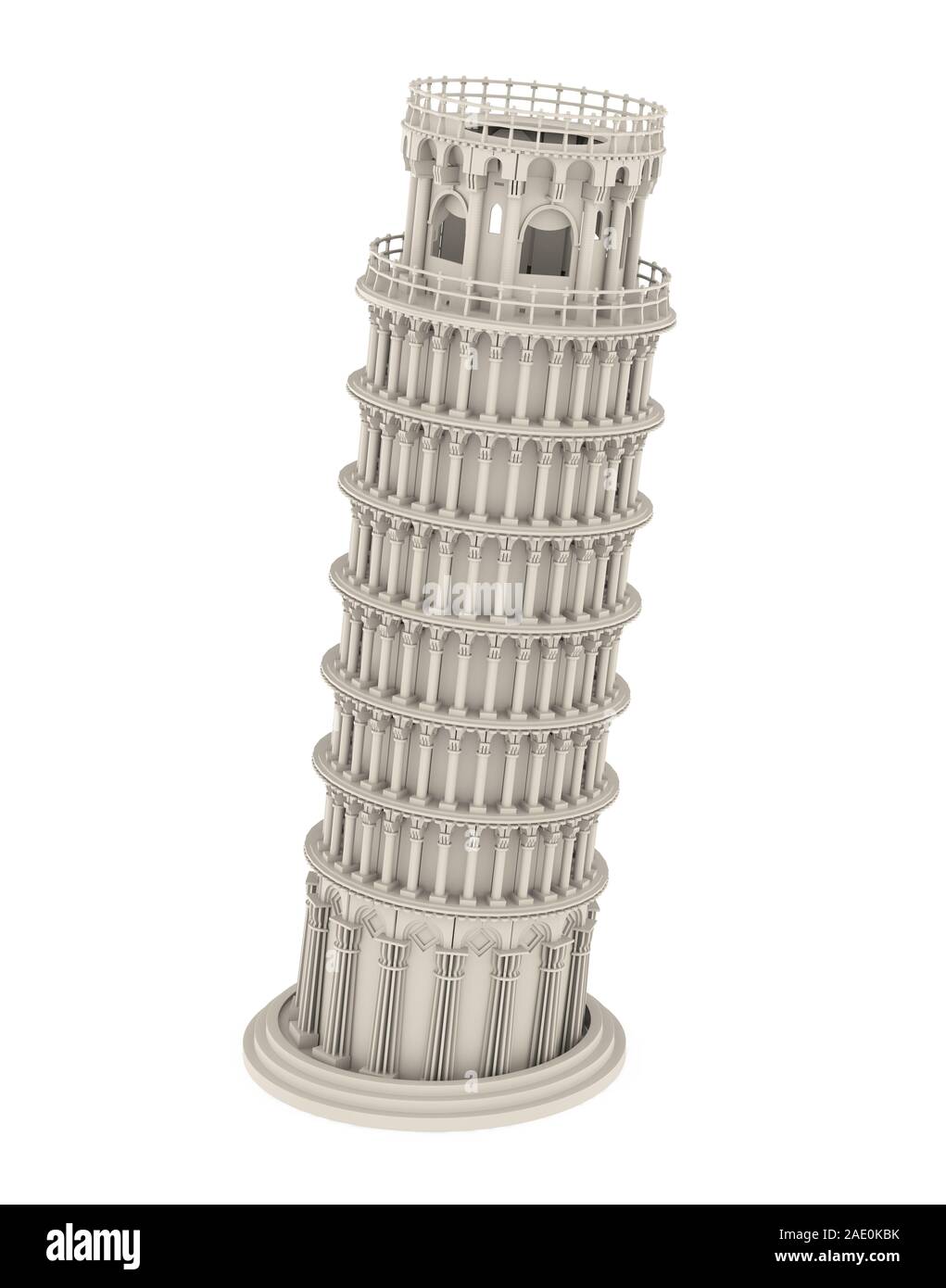 Leaning Tower Isolated Banque D'Images