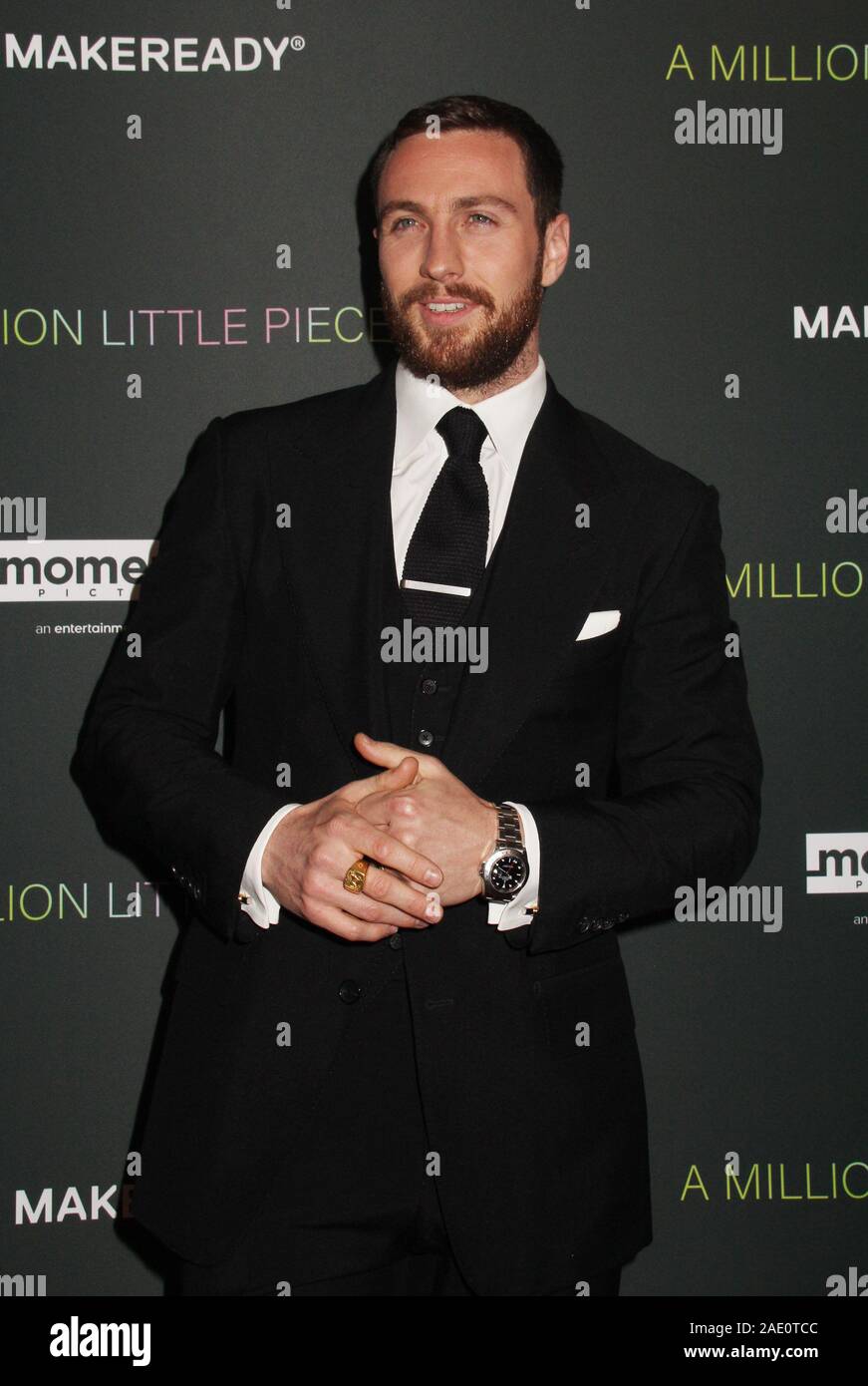 Aaron Taylor-Johnson 12/04/2019 Le Los Angeles Projection spéciale de "un million de petits morceaux' qui s'est tenue au London West Hollywood à Beverly Hills à West Hollywood, CA Photo par Izumi Hasegawa/HollywoodNewsWire.co Photo via Crédit : Newscom/Alamy Live News Banque D'Images