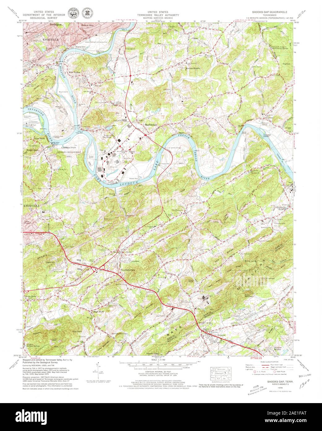 Carte TOPO USGS Tennessee TN Shooks Gap 1531411979 Restauration 24000 Banque D'Images