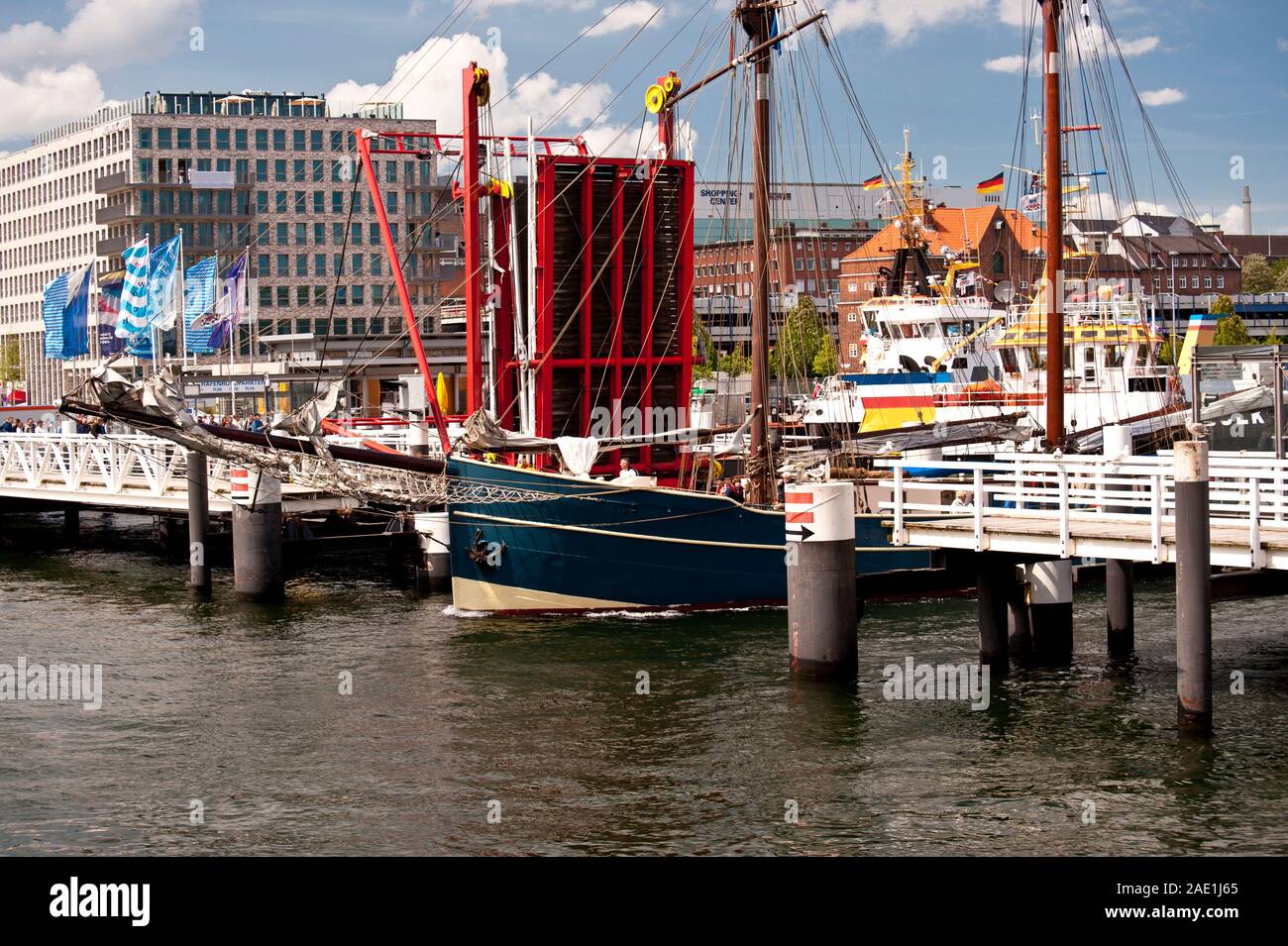 Scène sur le Kiel-Week 2010, Allemagne Banque D'Images