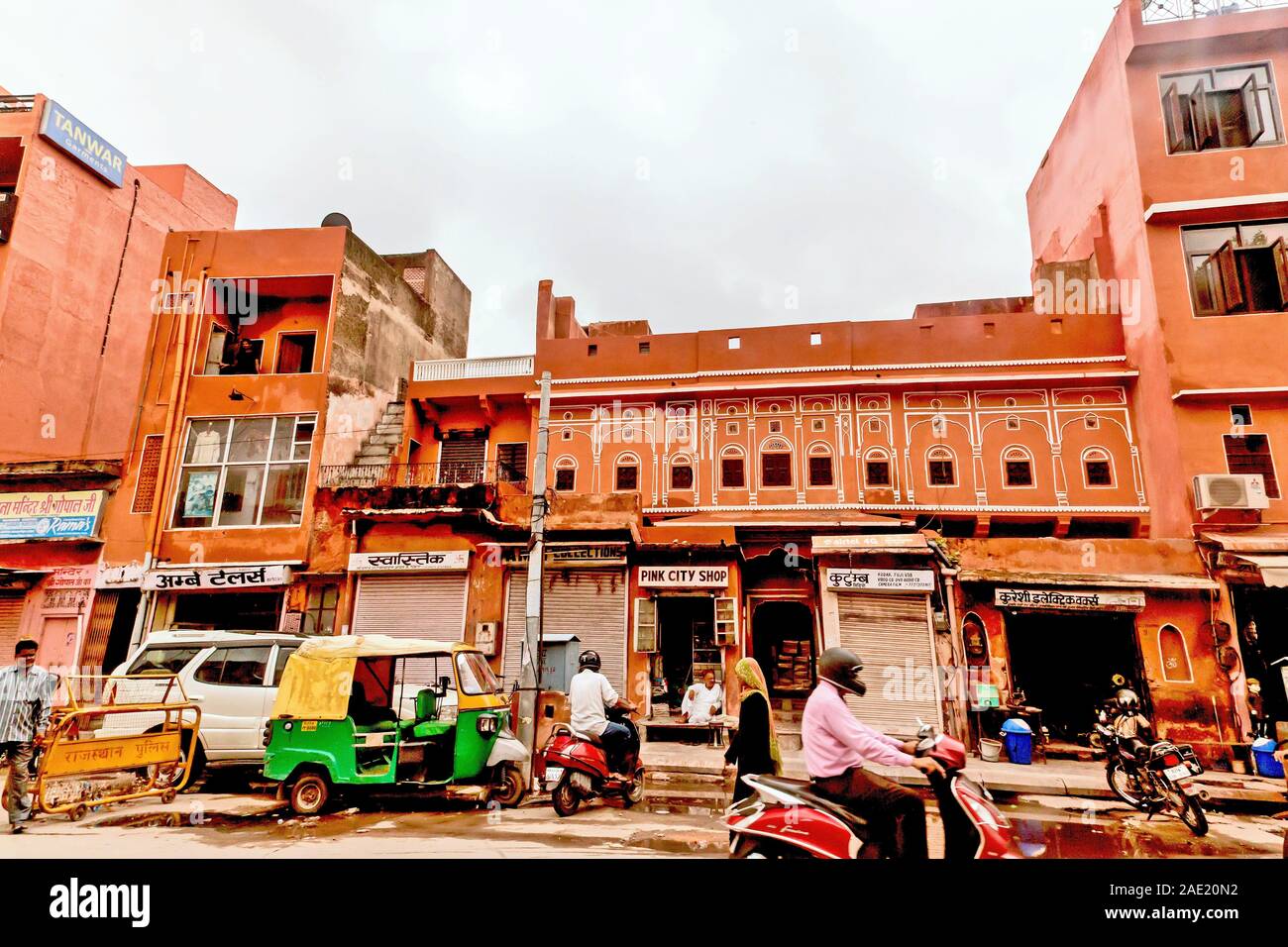 Vieille ville rose, rue du marché, Jaipur, Rajasthan, Inde, Asie Banque D'Images
