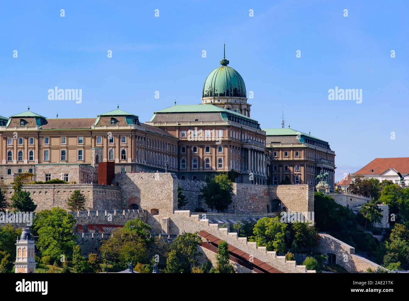 Le Château de Buda, le château historique et complexe de palais des rois hongrois à Budapest, Hongrie Banque D'Images