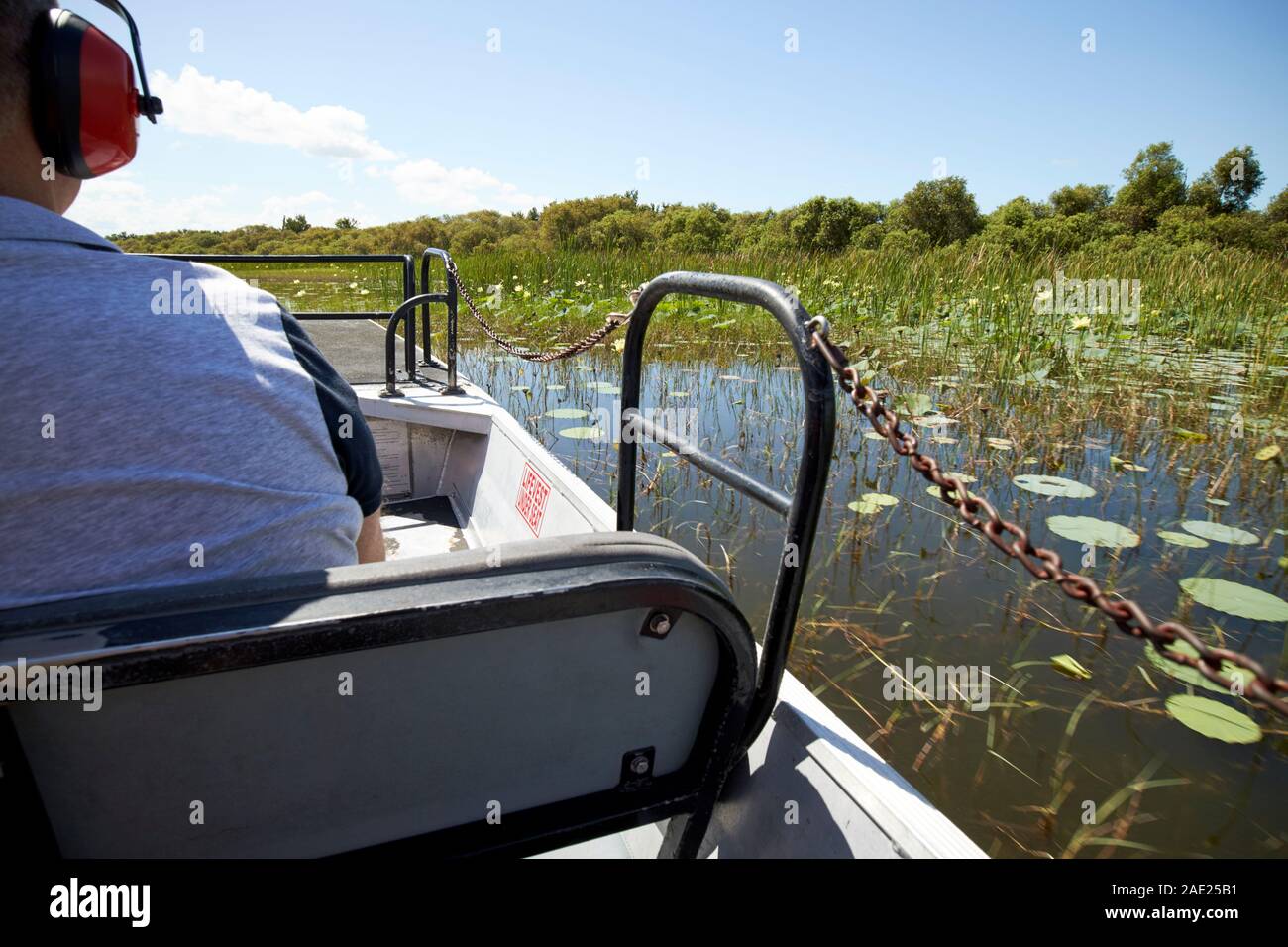 À bord Boggy Creek d'aéroglisseur lac Tohopekaliga central florida usa Banque D'Images À bord Boggy Creek d'aéroglisseur lac Tohopekaliga central florida usa Banque D'Images