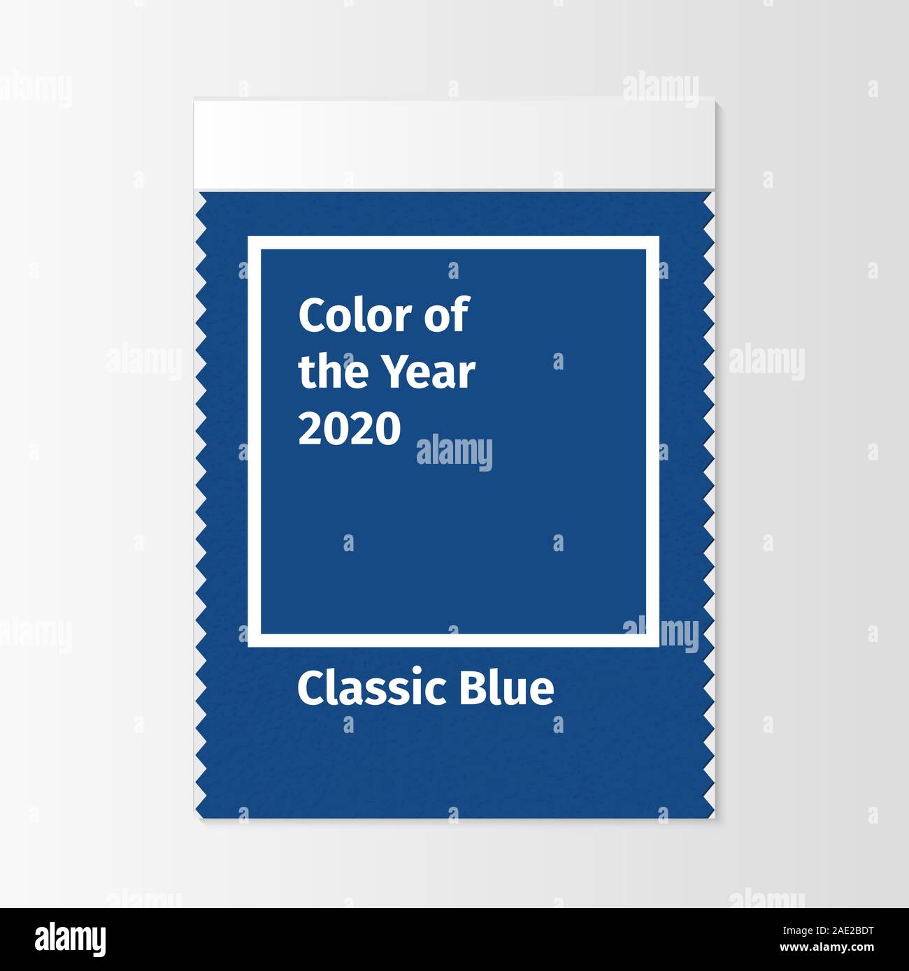 Couleur de l'année 2020. Palette de couleurs tendance. Swatch : Classic Bleu. Vector illustration pour la publicité, blogs et autres Illustration de Vecteur