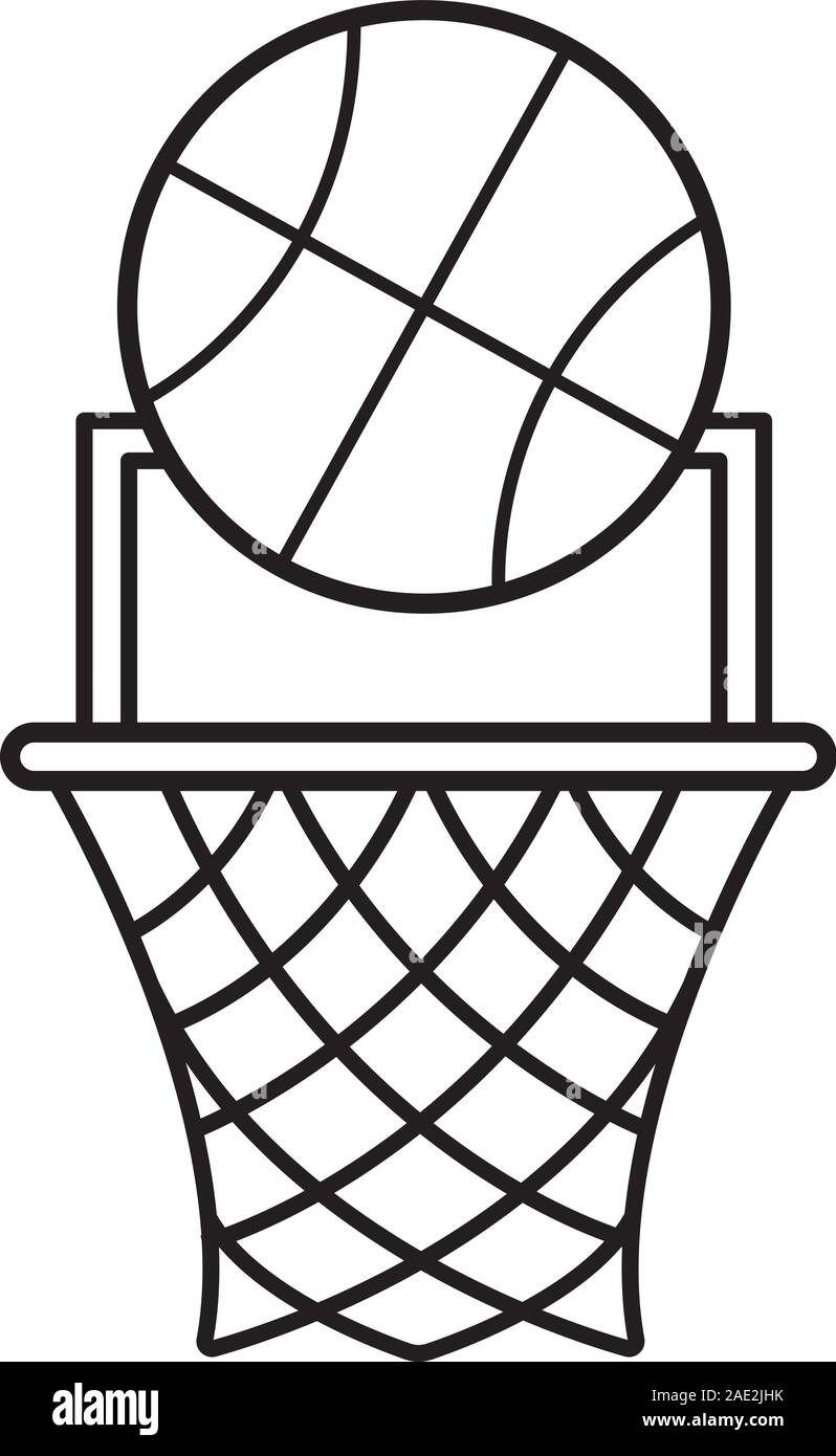 Point de basket-ball icône linéaire. Fine ligne illustration. Panier de  basket-ball et la balle symbole de contour. Dessin vectoriel aperçu isolés  Image Vectorielle Stock - Alamy