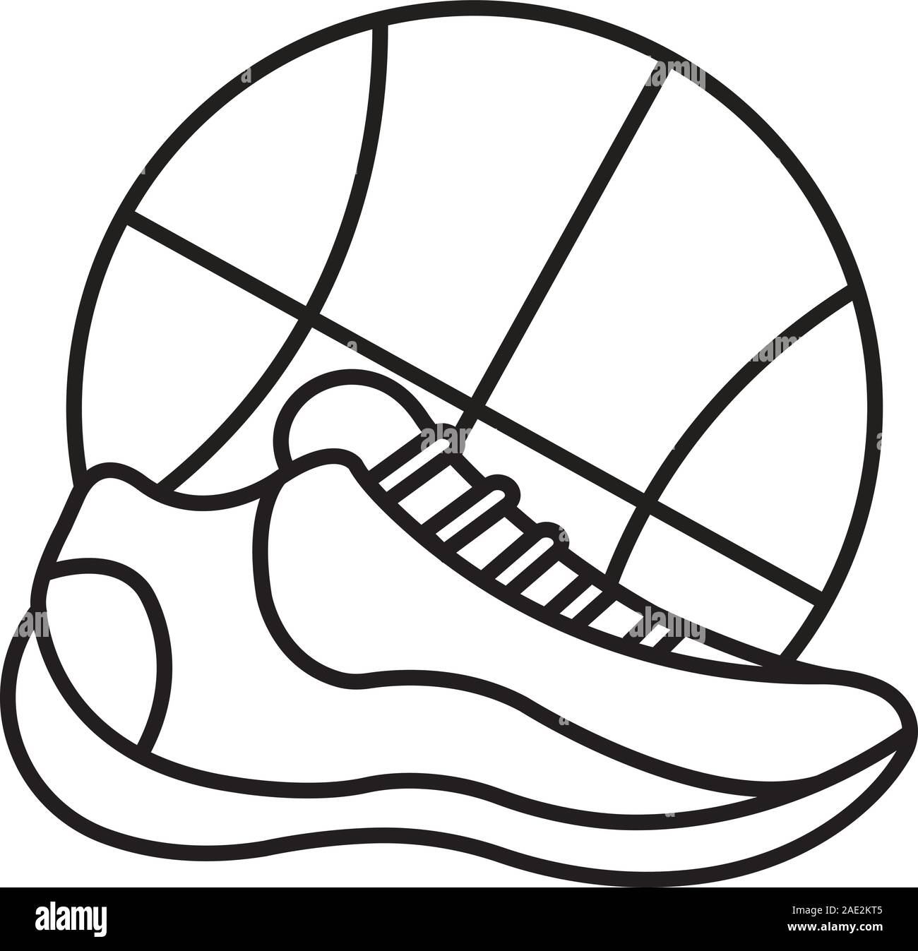 Chaussure de basket ball et l'icône de linéaire. Fine ligne illustration.  Symbole de contour. Dessin vectoriel aperçu isolés Image Vectorielle Stock  - Alamy