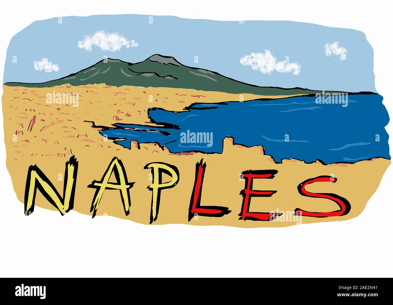 La ville de Naples en Italie Banque D'Images