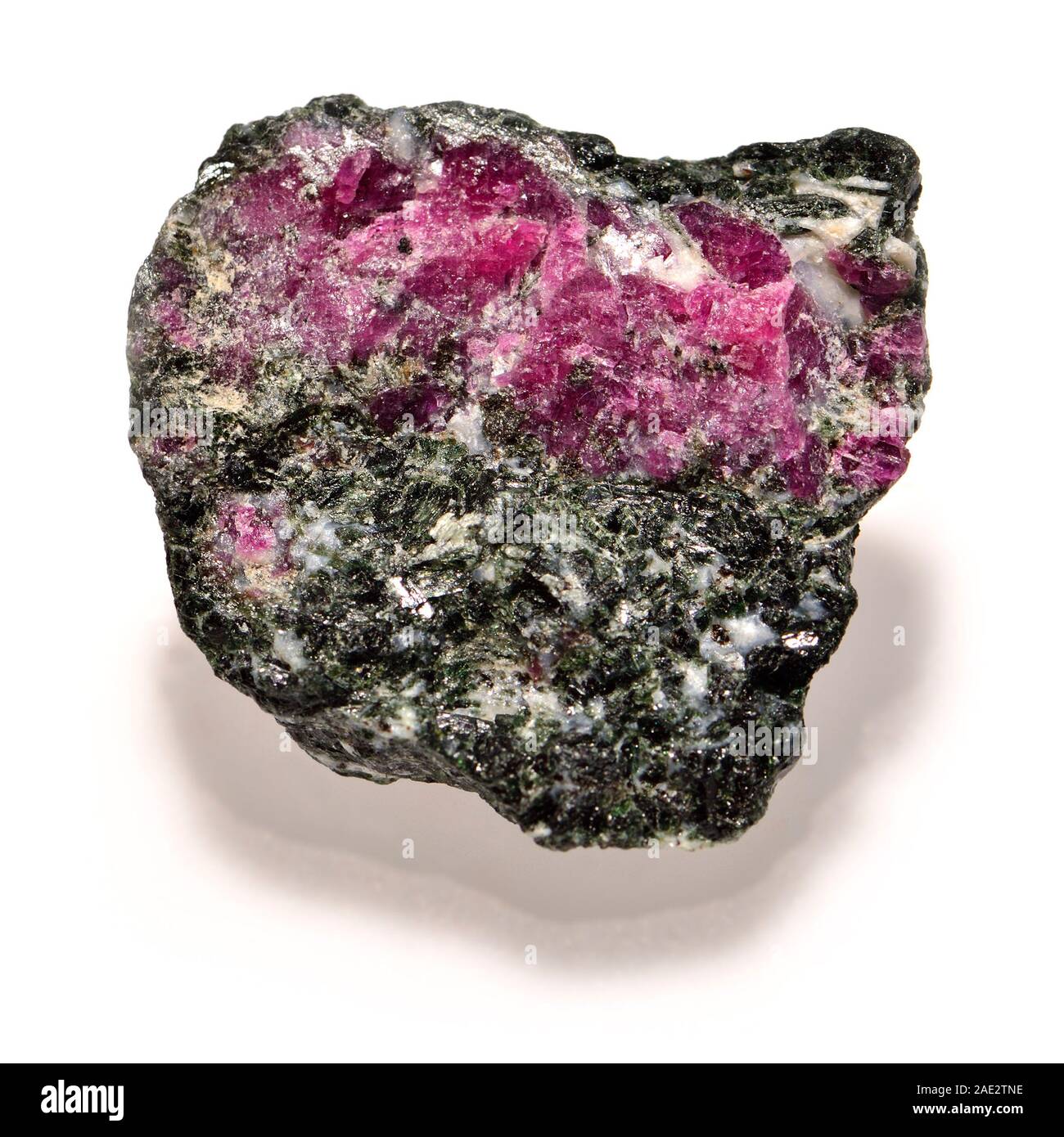 Anyolite - Ruby Zoisite en cristaux Banque D'Images