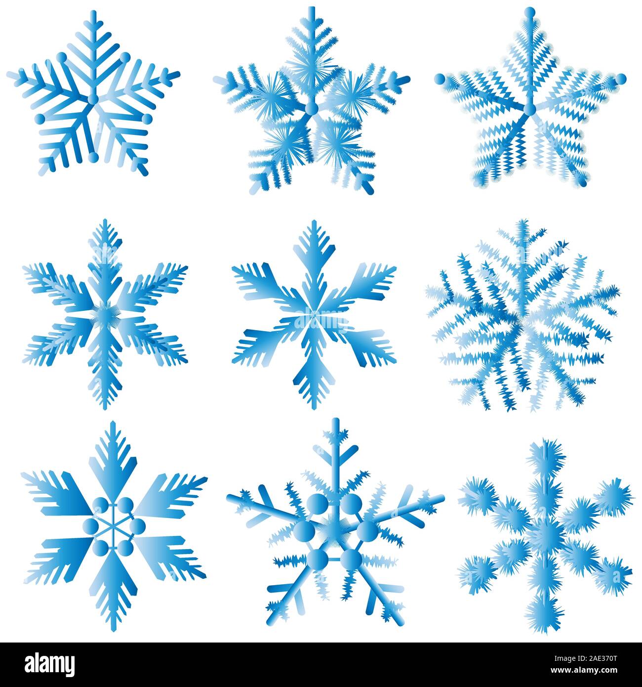 Ensemble de flocons. Décoration pour votre conception. Carte de vœux pour Noël Décoration. Vector EPS10. Illustration de Vecteur