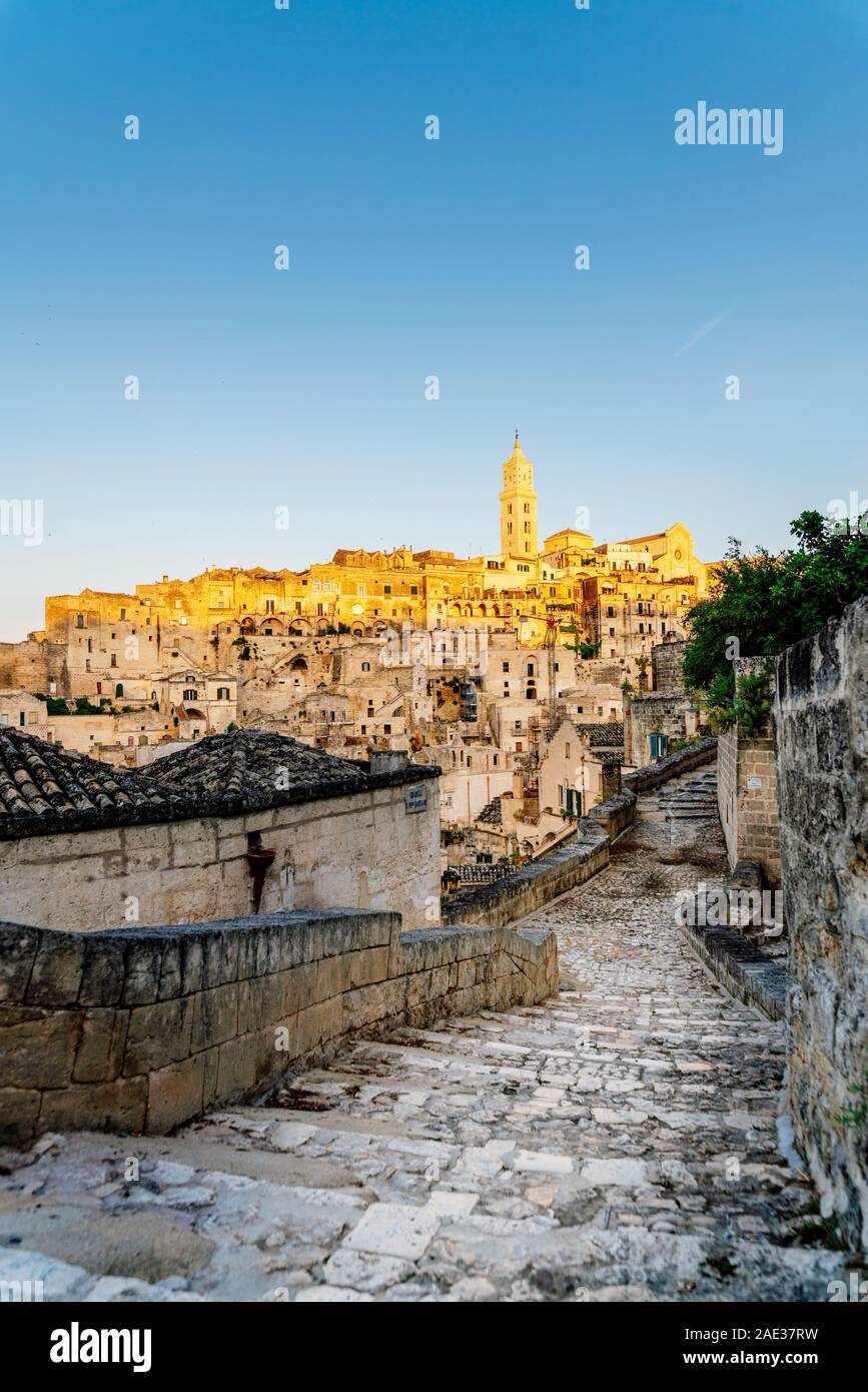 Sassi di Matera, UNESCO World Heritage site, Matera, Basilicate, Italie Banque D'Images