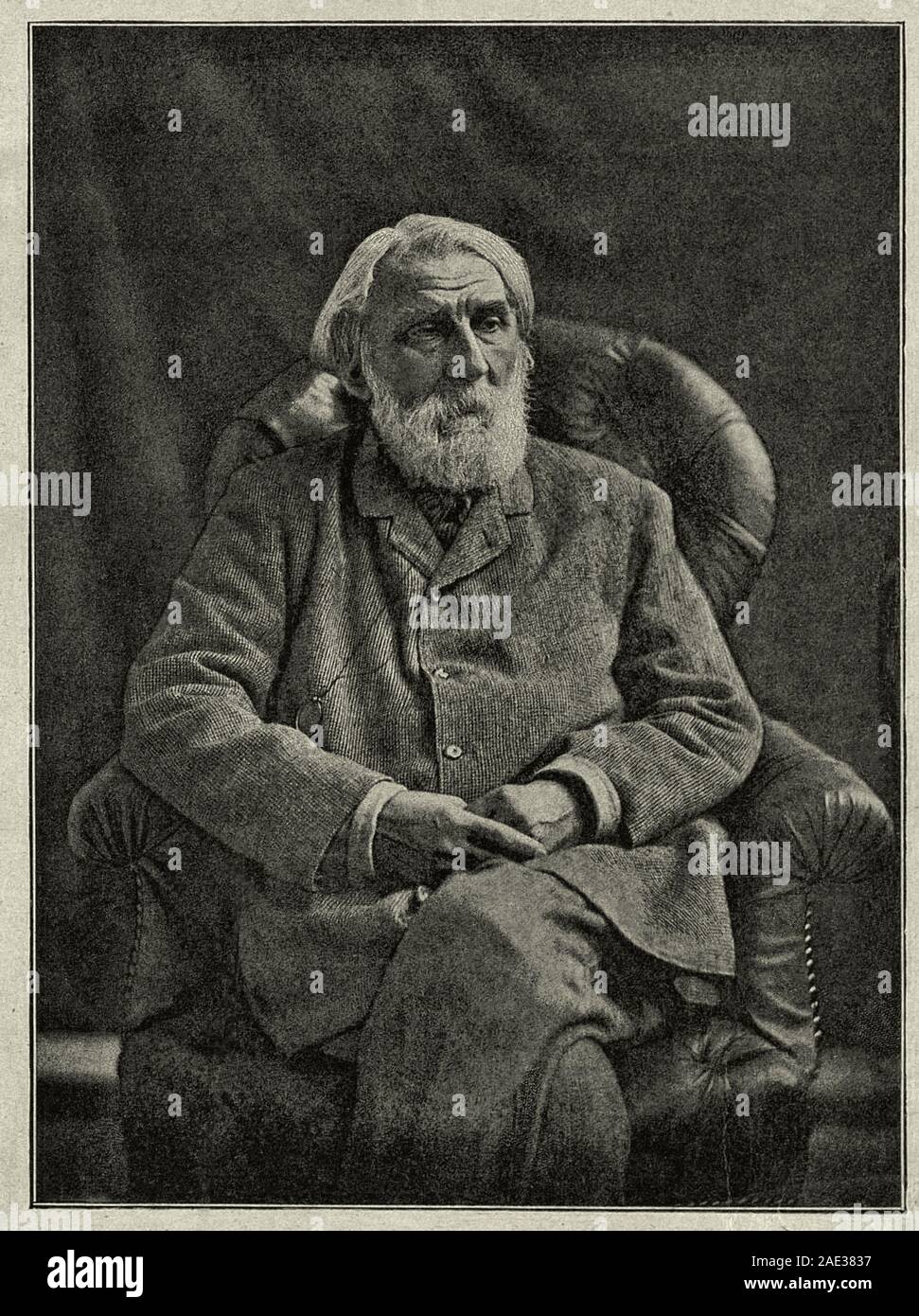 Photo d'Ivan Sergueïevitch Tourgueniev six mois avant sa mort. Ivan Sergueïevitch Tourgueniev (1818 - 1883) était un romancier, nouvelliste, p Banque D'Images