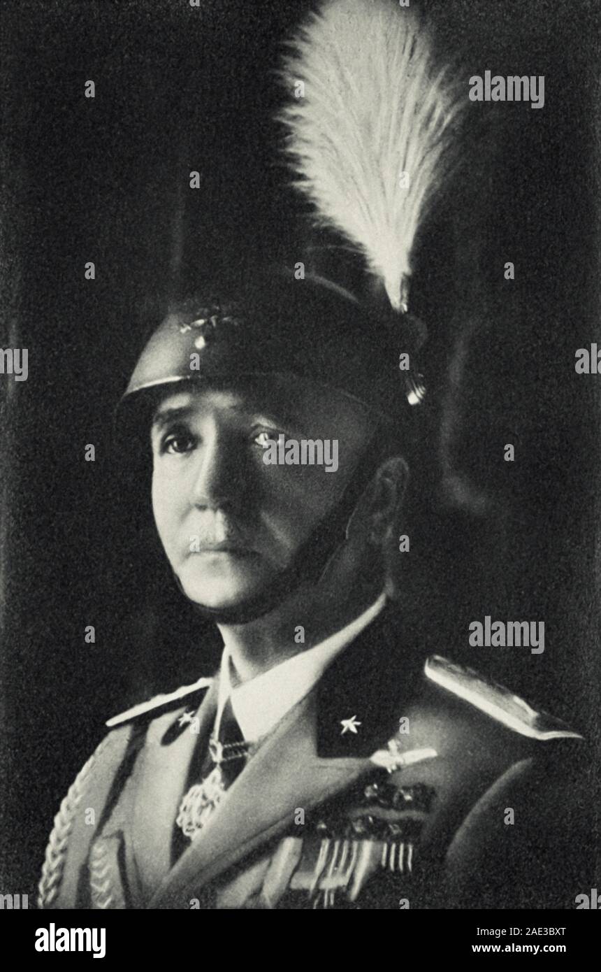 Le maréchal Pietro Badoglio, 1er duc d'Addis Abeba, 1er marquis de Sabotino (1871 - 1956), était un Général italien au cours des deux guerres mondiales et la première Banque D'Images