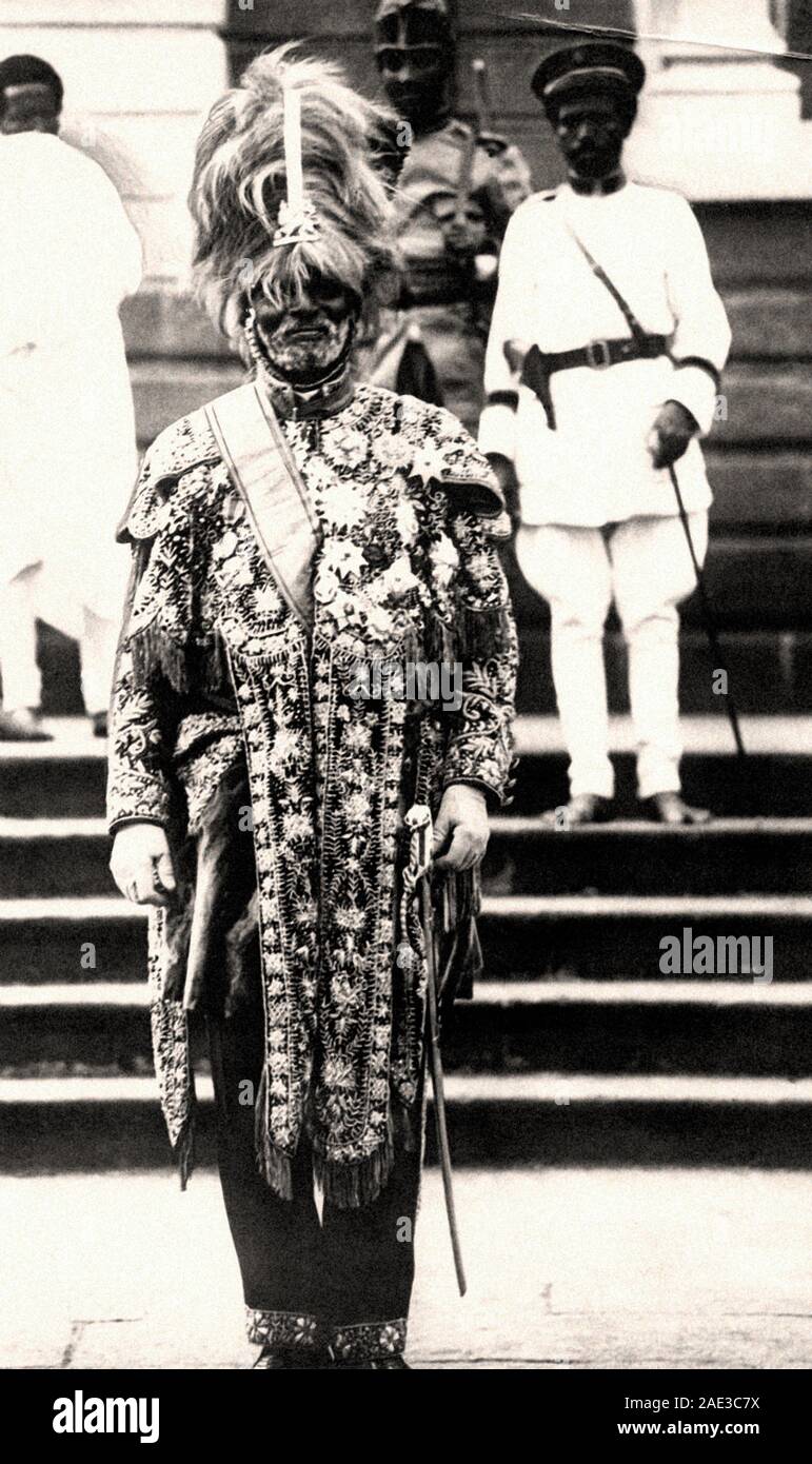 Mulugeta, Yeggazu Ras (tué le 27 février 1936) était un fonctionnaire du gouvernement éthiopien. Il a servi comme Imperial Fitawrari, commandant de l'Mahel ( Sefari Banque D'Images