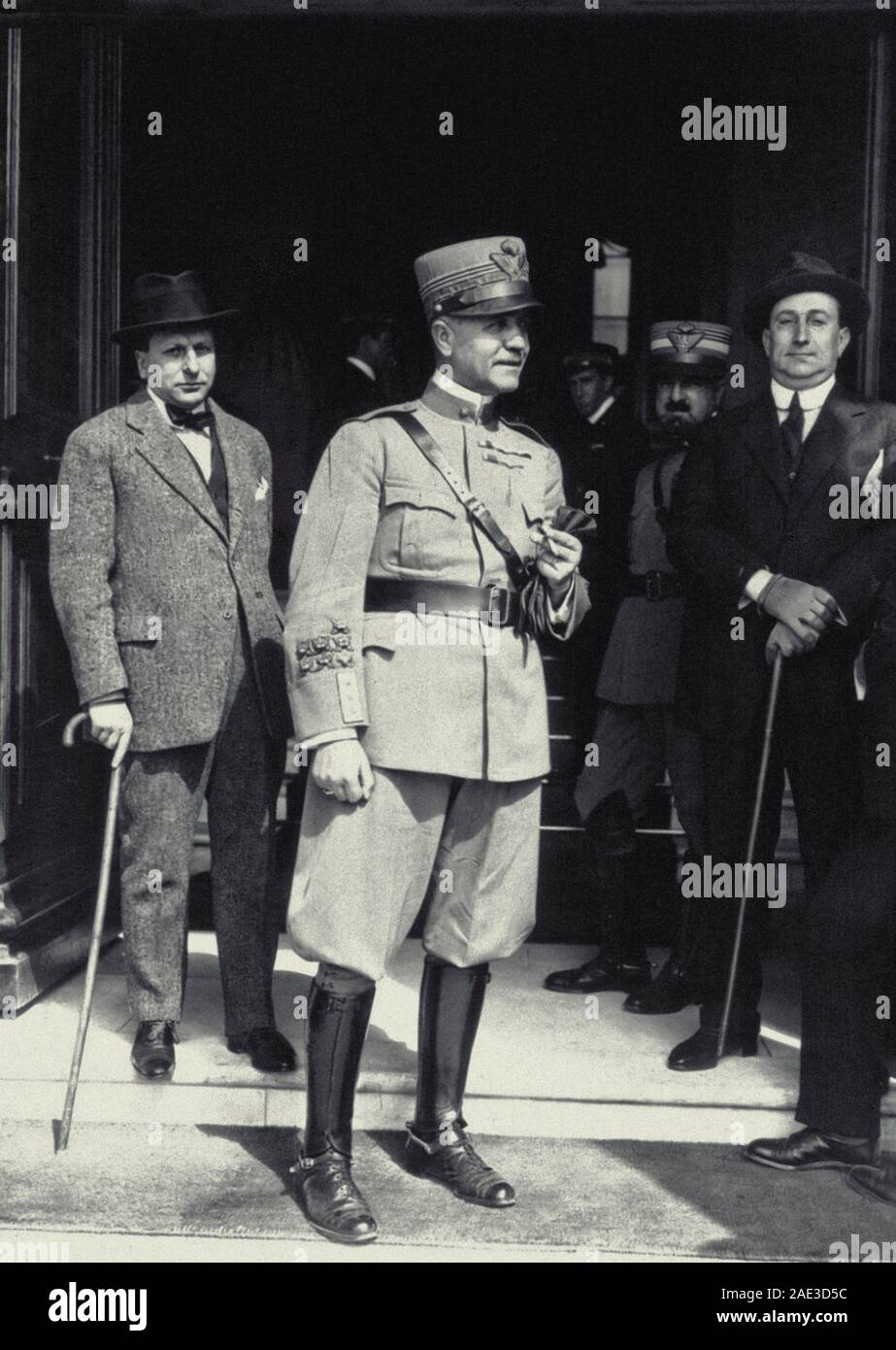 Conférence internationale des 4 pays. L'Italie. 1920. Général Pietro Badoglio, 1871-1956. Banque D'Images